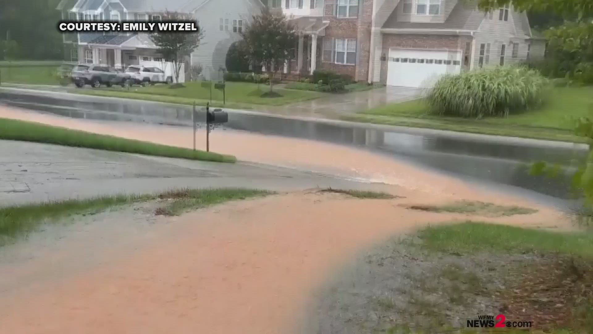 WFMY News 2 viewer shares video of flooding in Alamance County