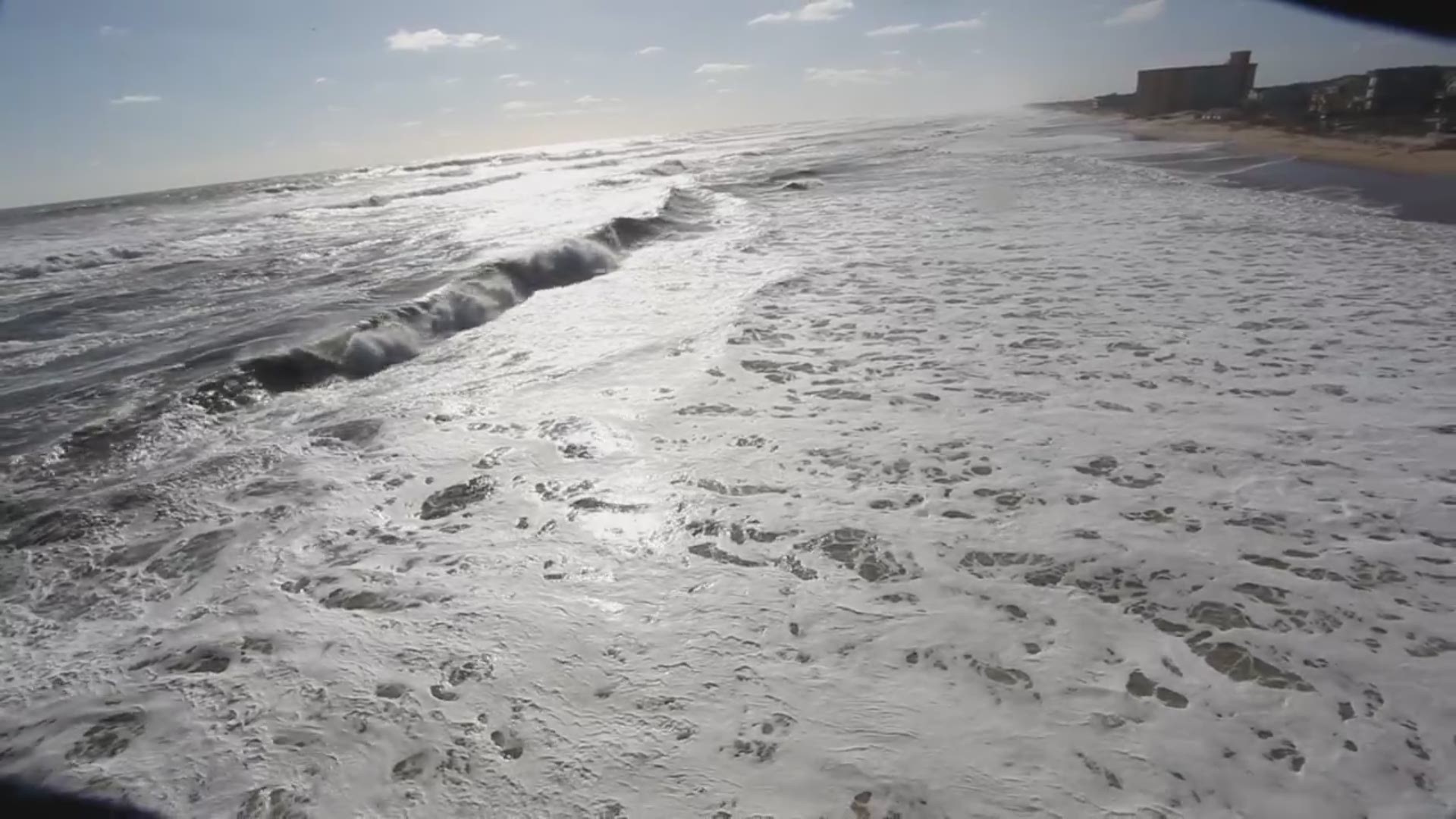 Here's a look at the conditions at Jennette's Pier Monday morning. Plenty of angry ocean up and down the Outer Banks with ocean overwash in some areas. Video Courtesy: Jennette's Pier