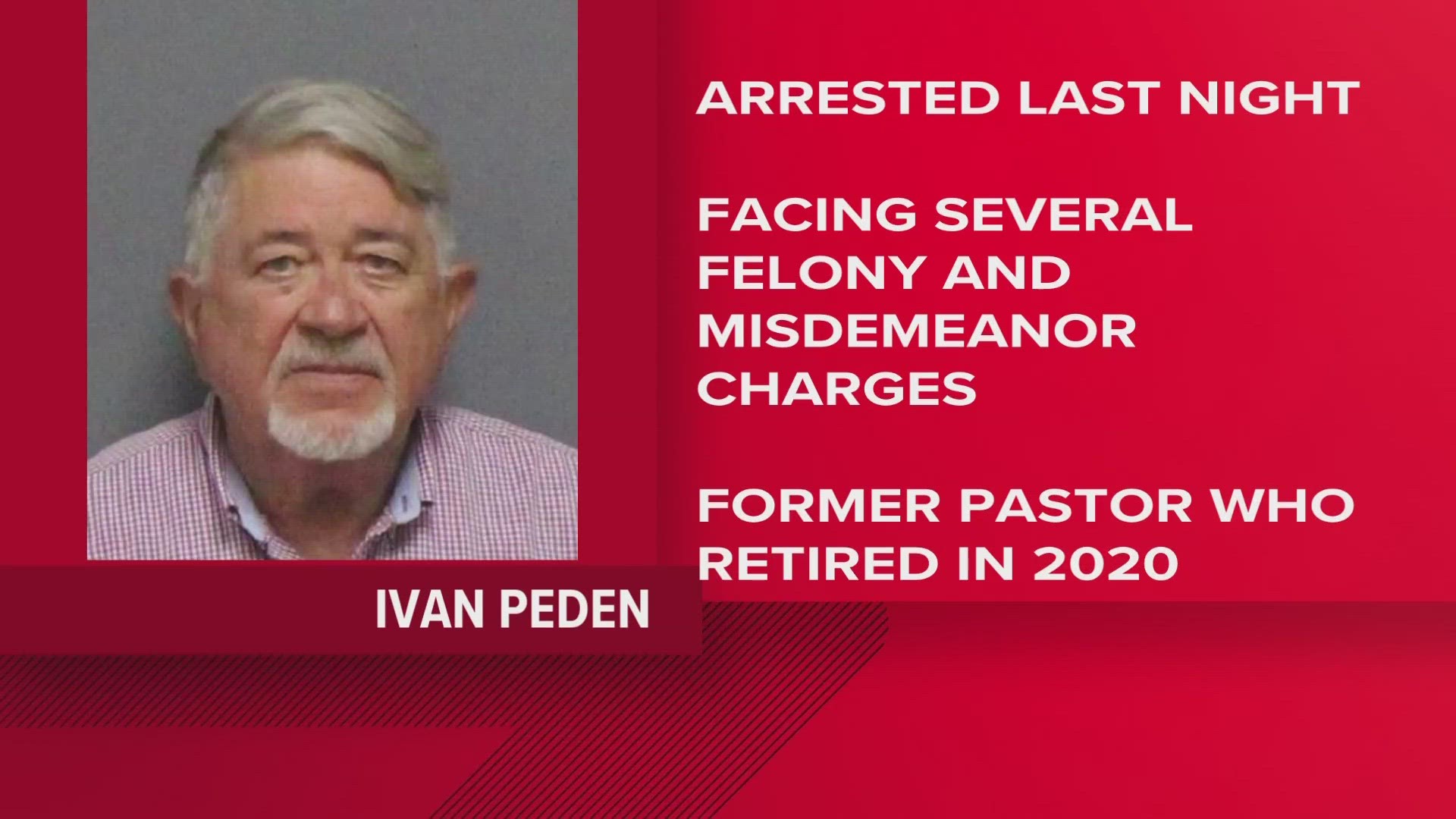 Guilford County deputies said 71-year-old Ivan Hugh-McDonald Peden is facing multiple charges including Felony Indecent Liberties with a Child.