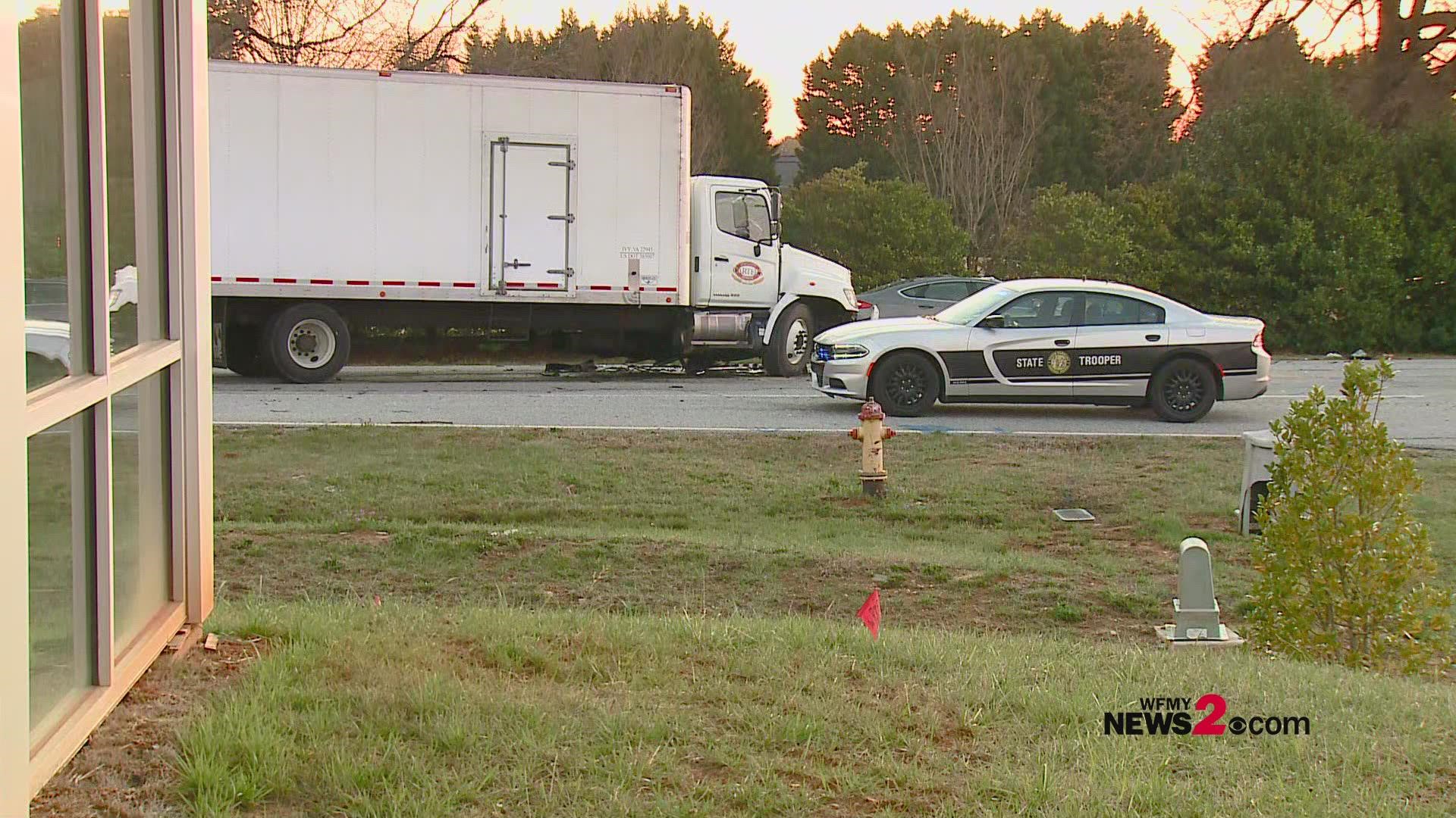 The crash shut down Unity Street in Randolph County.