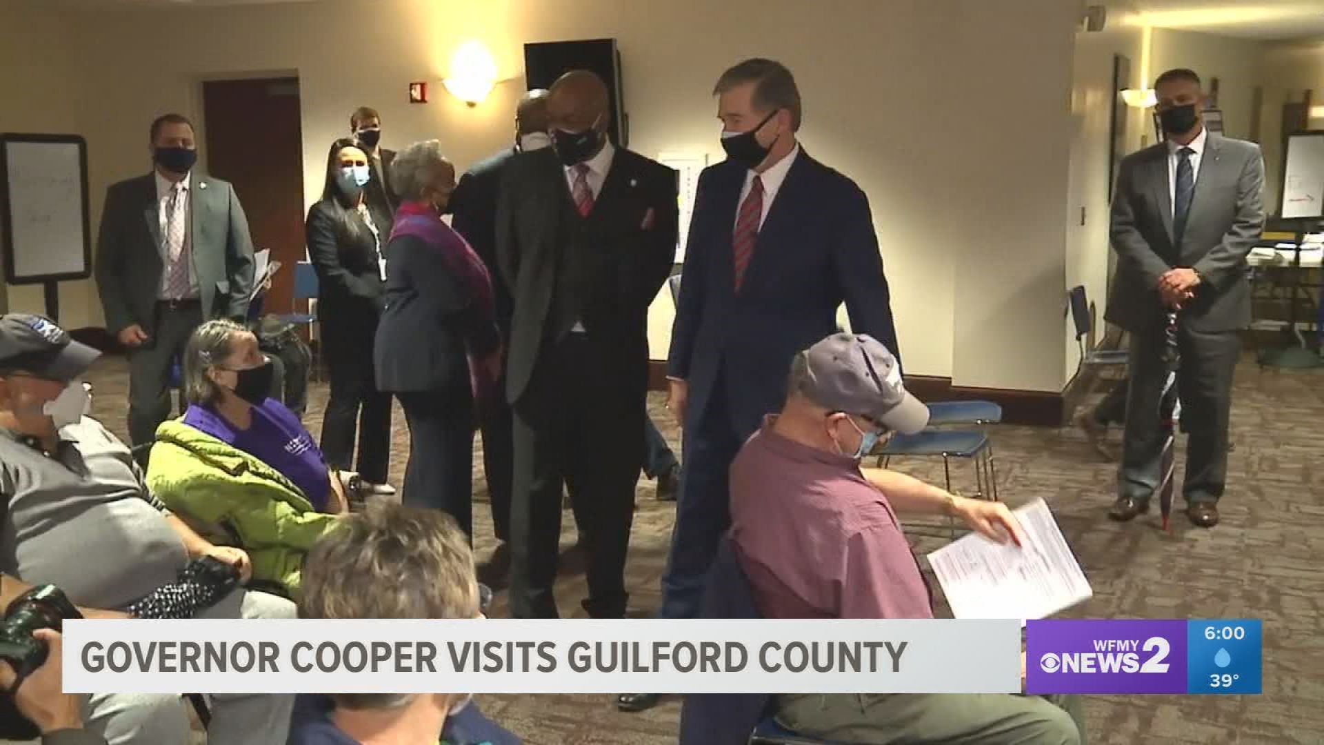 Gov. Roy Cooper toured a COVID-19 vaccine clinic at Mount Zion Baptist Church to see how Guilford County leaders are distributing vaccines to underserved communities