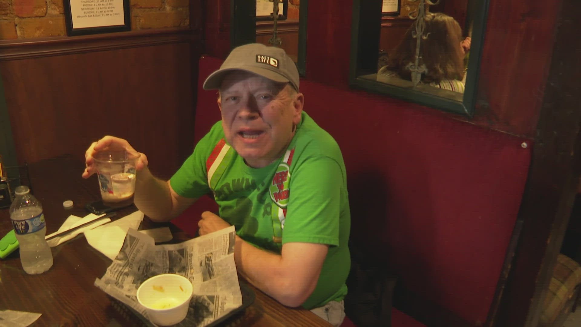 Bar-hoppers celebrated St. Patrick’s Day and March Madness at M’Coul’s Public House in downtown Greensboro.