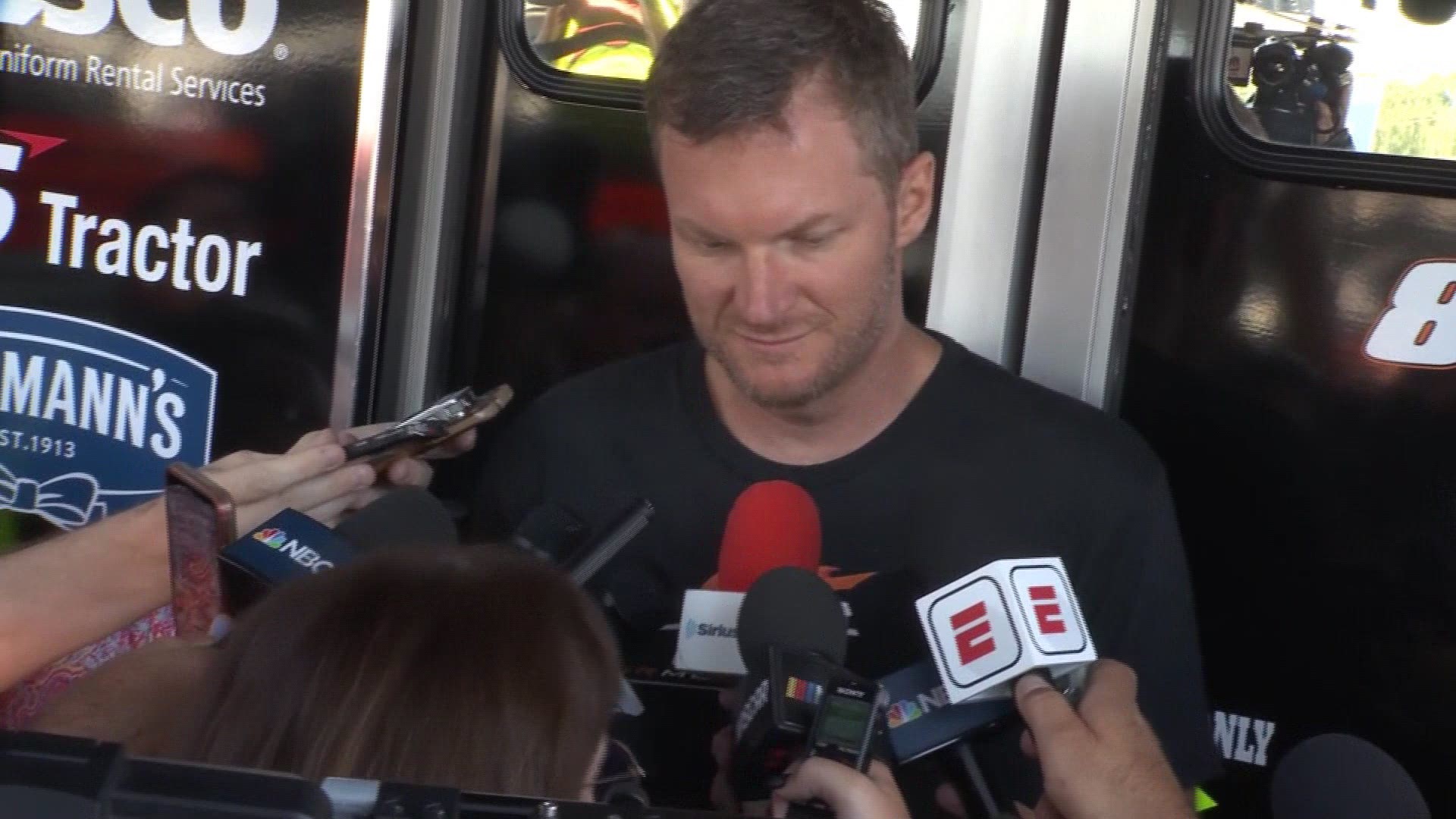 Just two weeks after his plane crash, Dale Earnhardt Jr. gets ready to take on Darlington's raceway for NASCAR's Labor Day throwback weekend. Both Earnhardt Jr.'s wife Amy and 1-year-old daughter Isla will watch his annual race after two weeks of taking some time to recover from a traumatic plane crash. Earnhardt Jr. said he is blessed and lucky to be able to carry on with the rest of their lives and continue with racing.
