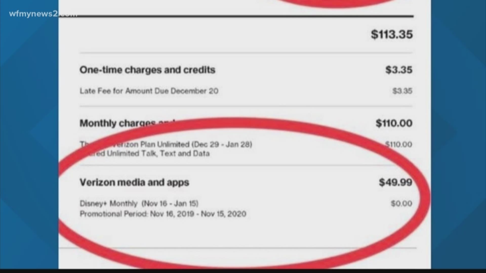 Verizon offered some customers a free year of Disney+, but some claim they’re actually be charged.