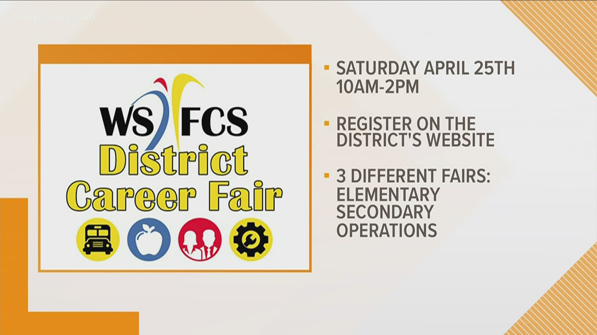WSFCS is holding a virtual job fair Saturday, April 25th as it looks to fill hundreds of open positions ahead of the next school year.