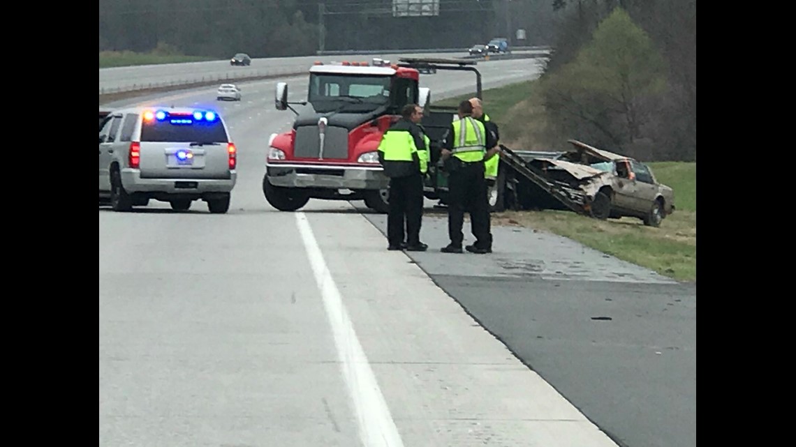 Man Dies After Car Overturns on I85 in Greensboro