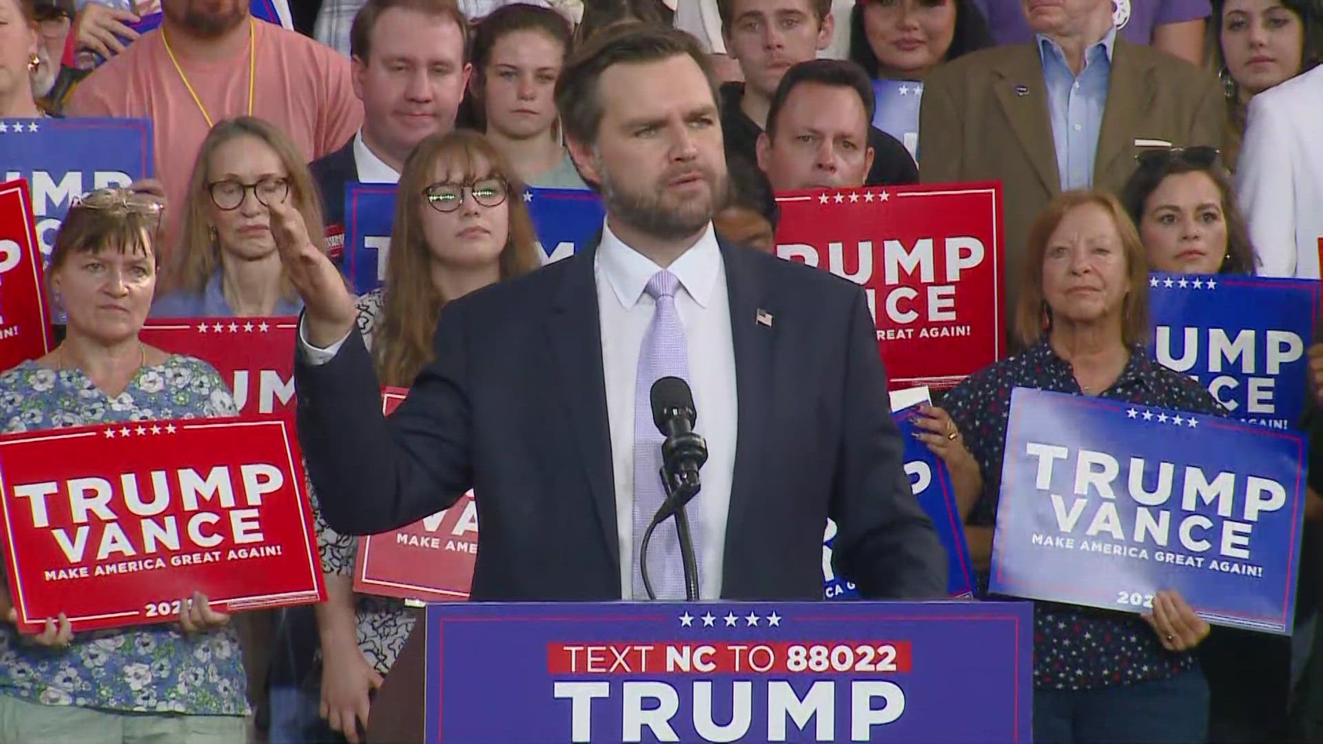 The Vice Presidential nominee spoke at Union Hall in Raleigh on Wednesday