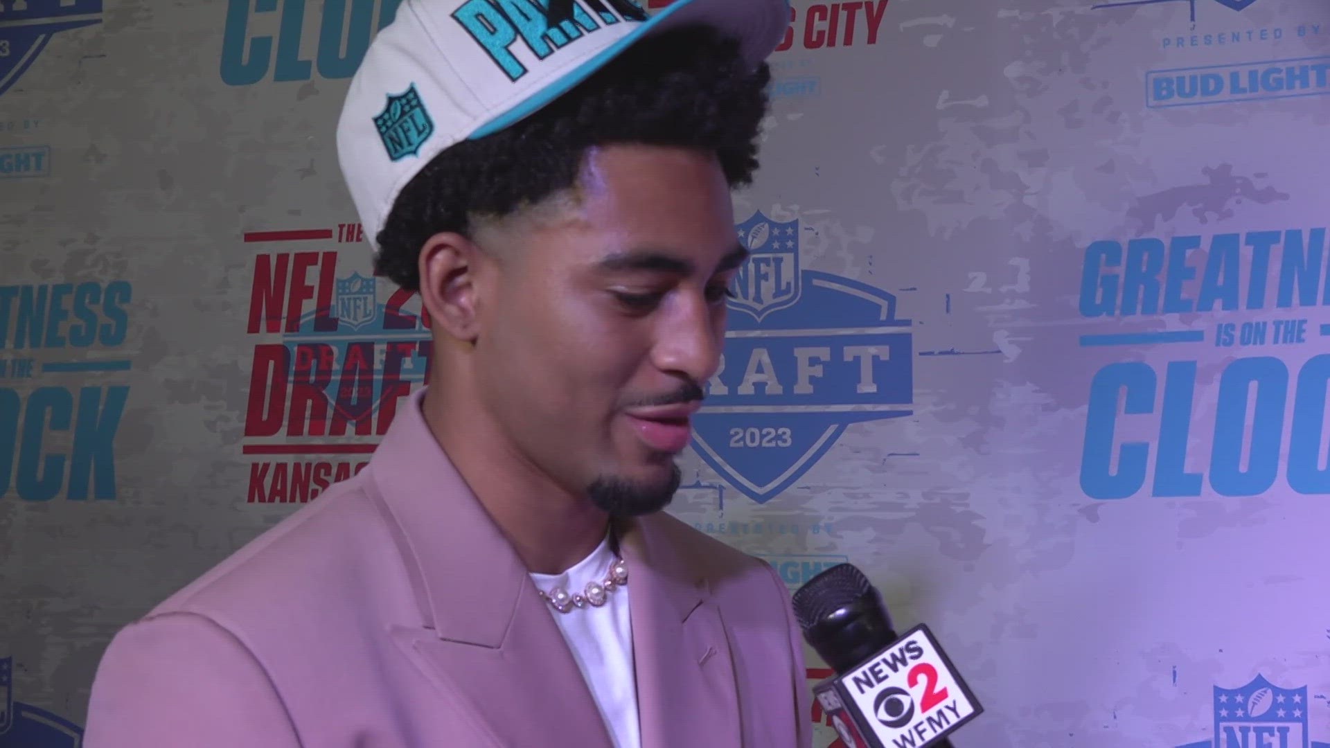 WFMY News 2 had a one-on-one interview with the first overall pick after he got off the draft stage.