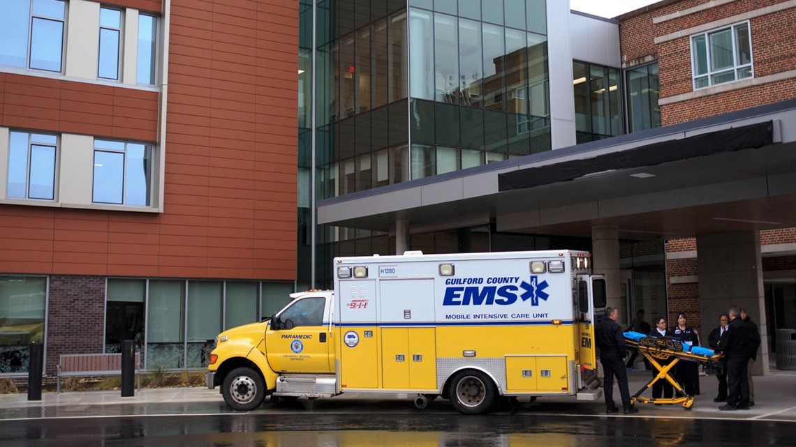 Gallery Guilford County EMS staff practices transporting patients