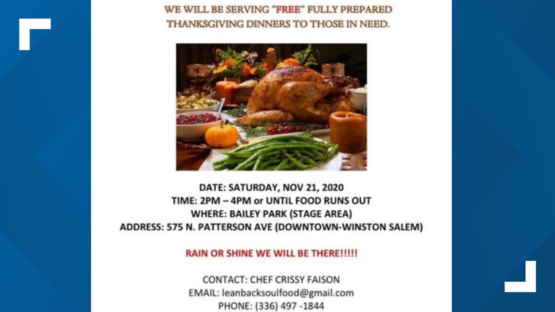 Free Thanksgiving Meals | Wfmynews2.com