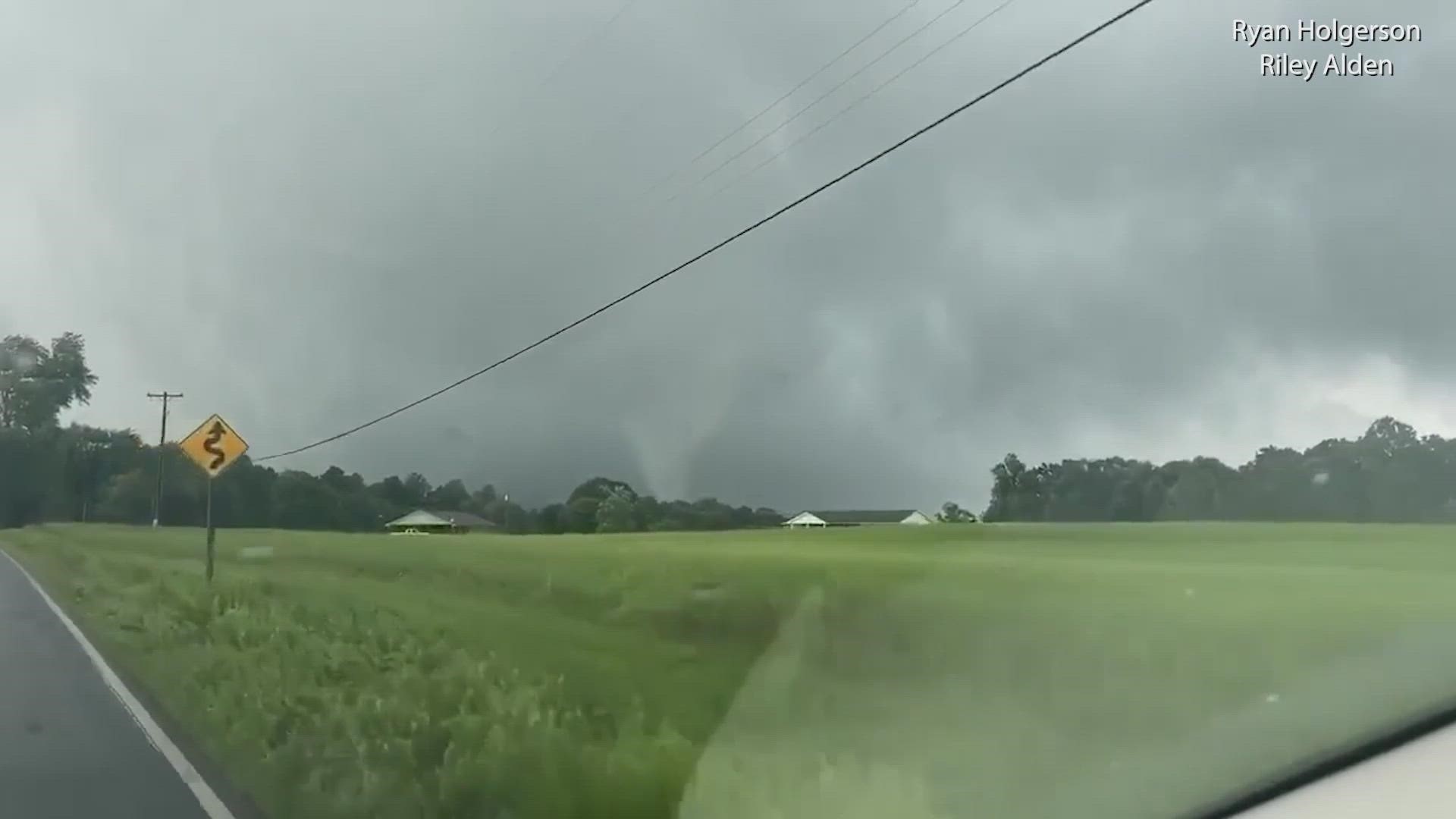 Ryan Holgerson and Riley Alden captured this video of a tornado in Ronda, NC in Wilkes County.