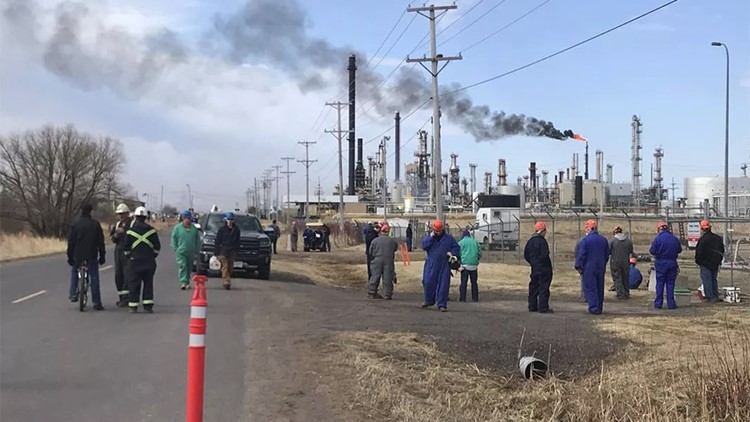 Reported After Refinery Explosion in Wisconsin The explosion happened Thursday
