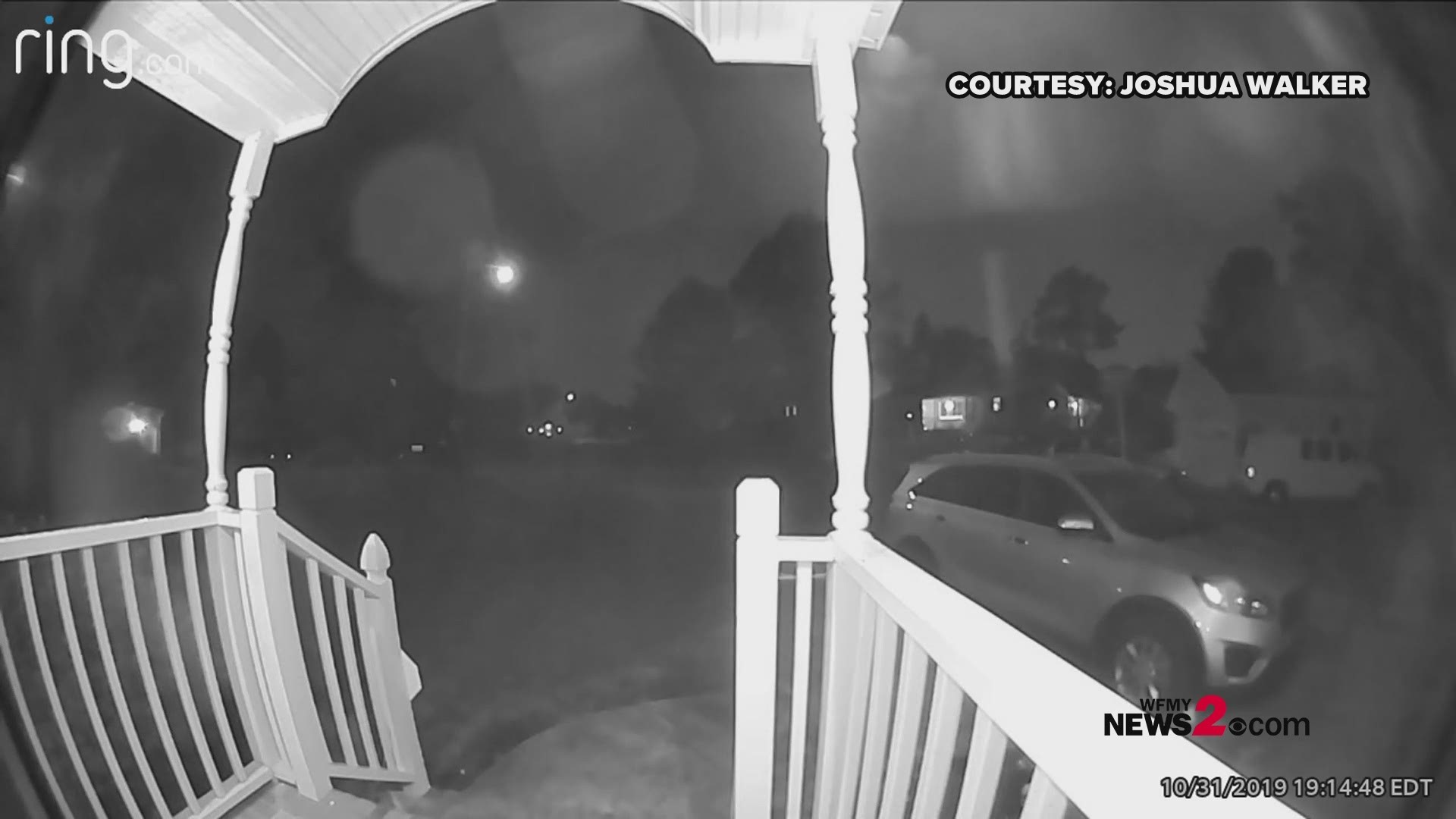 Joshua Walker captured lots of lightning from his doorbell camera in Graham as storms moved through the area.