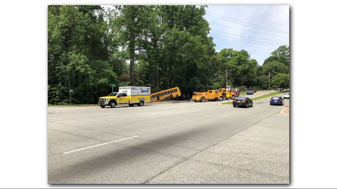 Guilford Co. School Bus Crashes Into Wall Police