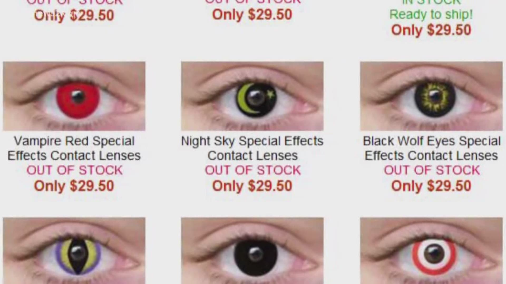 They're Cool, But These Contacts Could Hurt Your Eyes