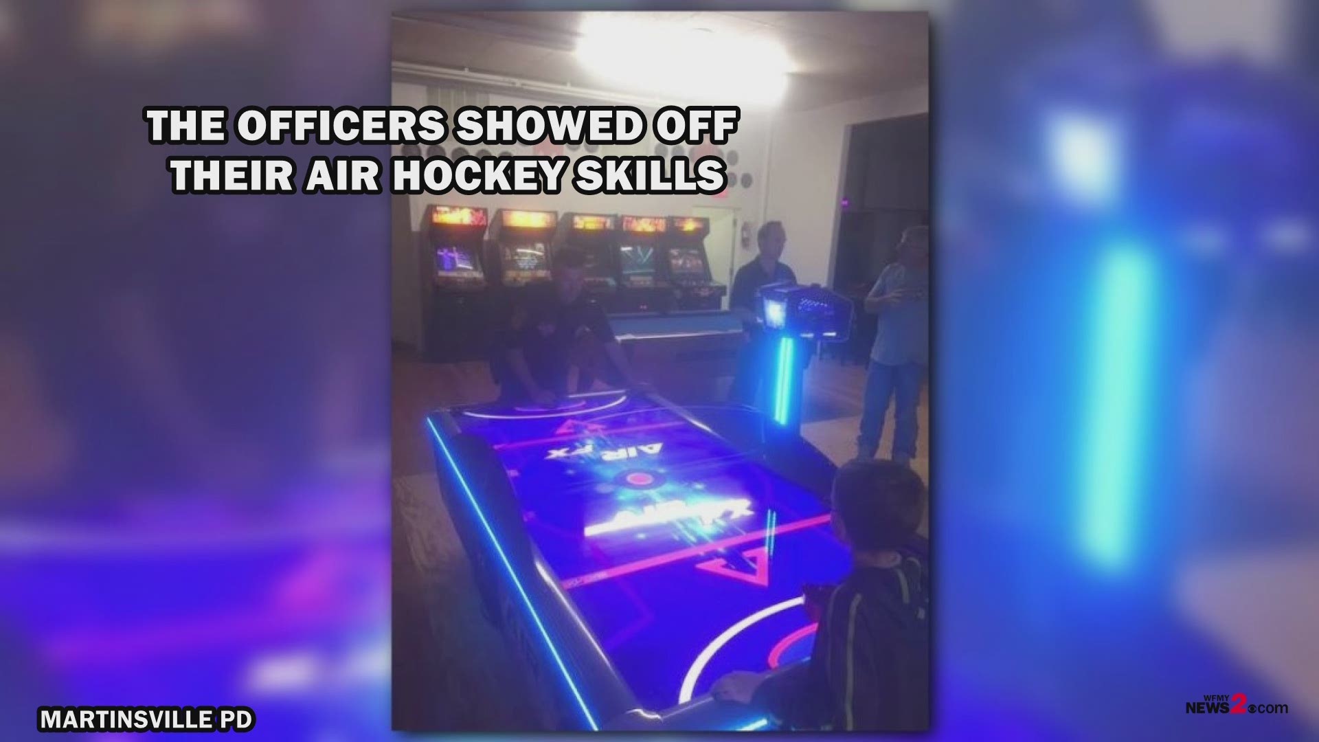 A Martinsville Police Officer called for back up after a group of students challenge the officer to arcade games