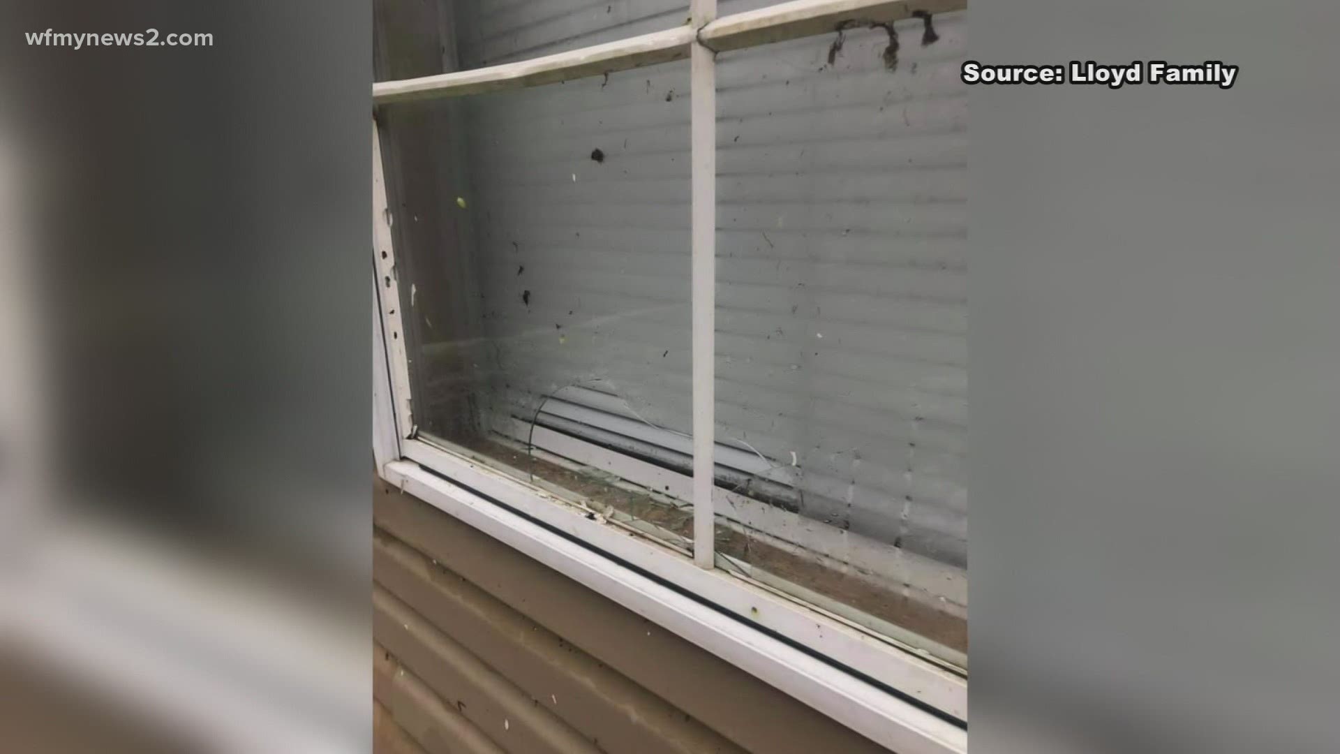 One family watched in shock as the hail shattered a window, dented their cars, and punctured holes in their home's exterior.