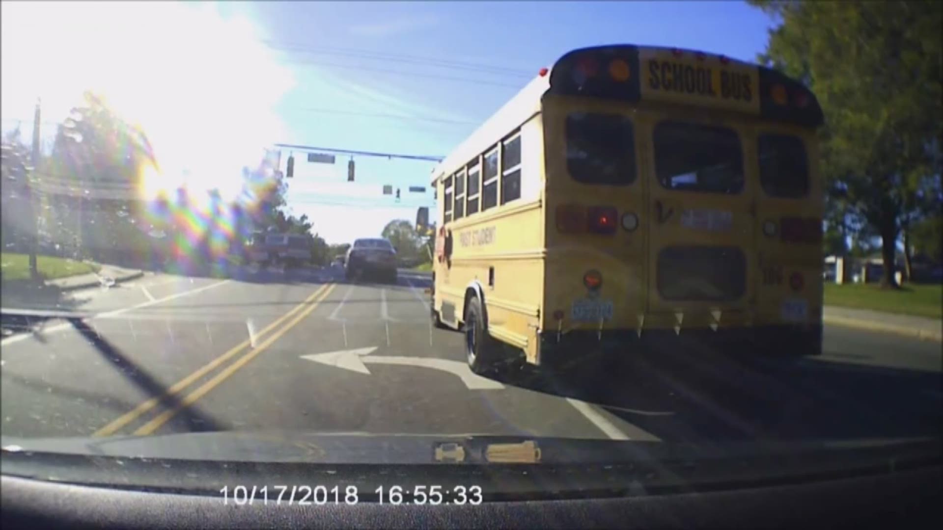 Bus Driver Violating Traffic Laws in Guilford County