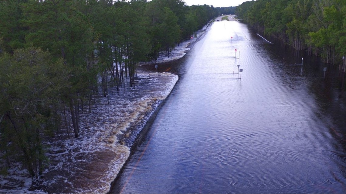 Hundreds of fish stranded on I-40 after Hurricane Florence floodwaters  recede