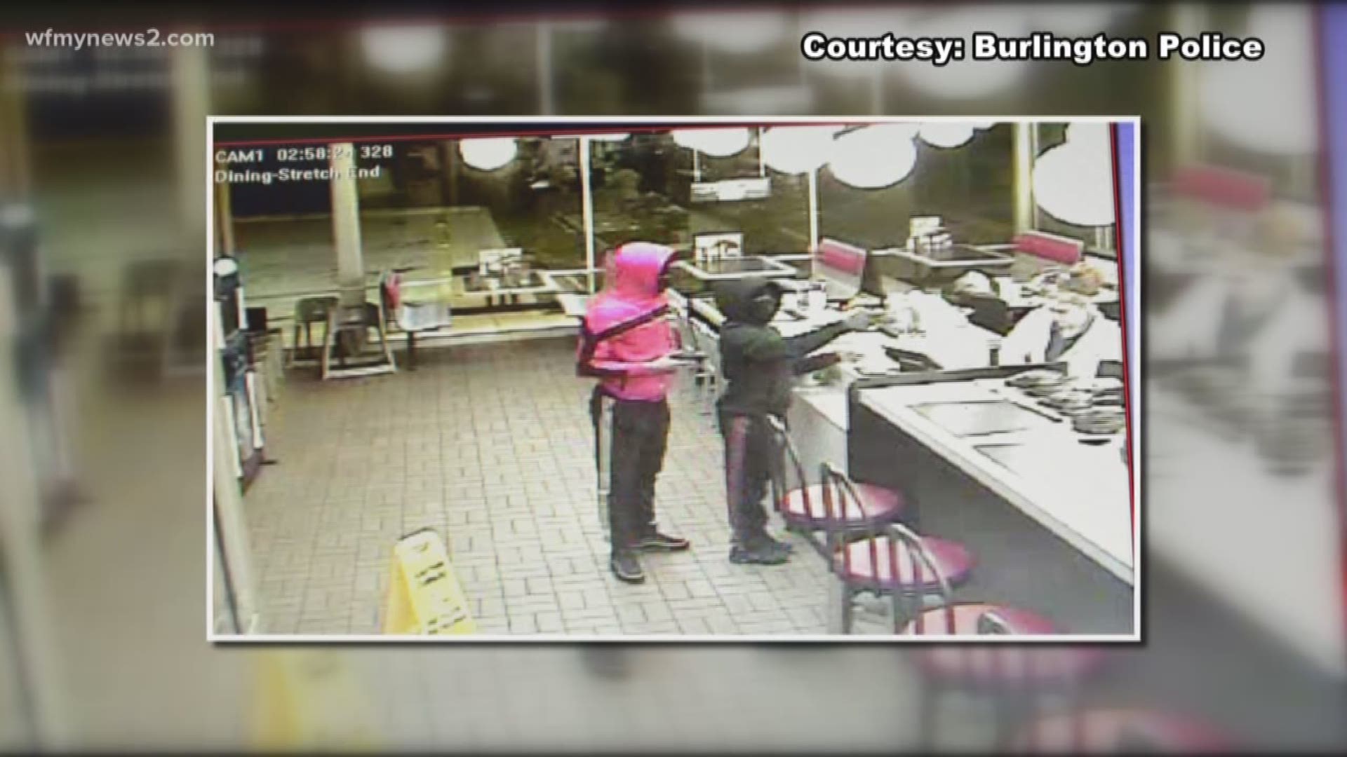 Investigators say a Waffle House in Burlington was robbed, followed by Carolina’s Diner and McDonald’s in Greensboro.