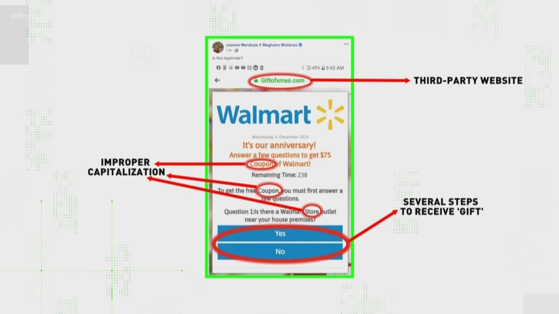 A viewer thought this 'coupon' seemed fishy, and she was right. Walmart didn't send it.