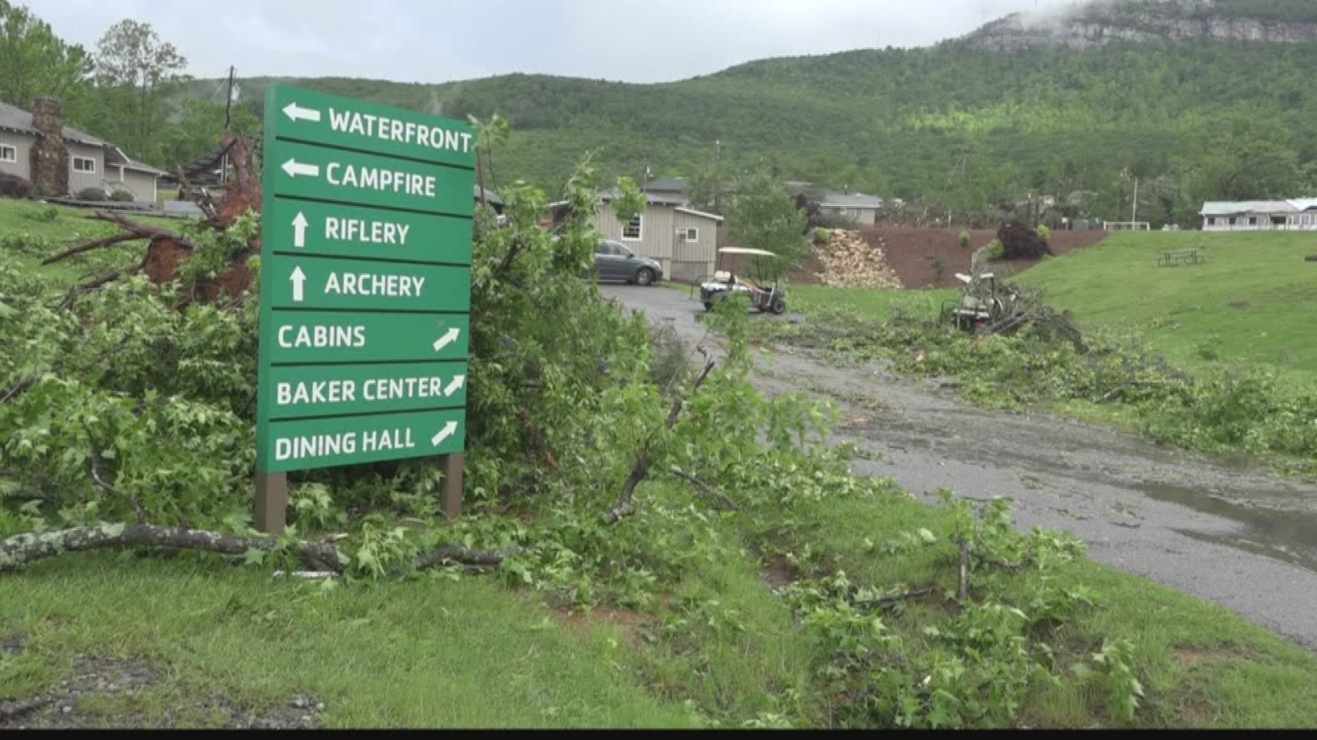 Damage At Camp Hanes In Stokes County