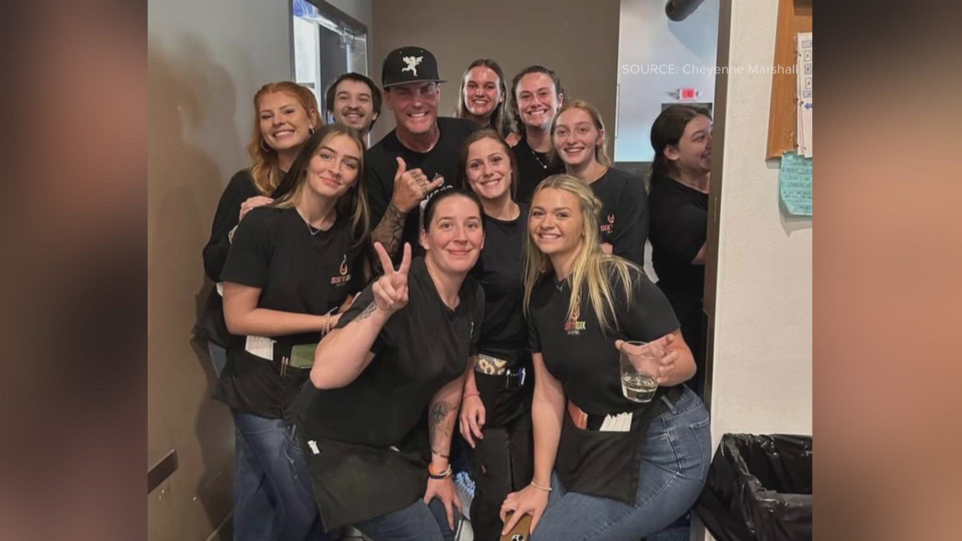 The 'Ice Ice Baby' rapper made a stop at Sixty Six restaurant in Thomasville before performing a concert in Alton, Virginia on Thursday.