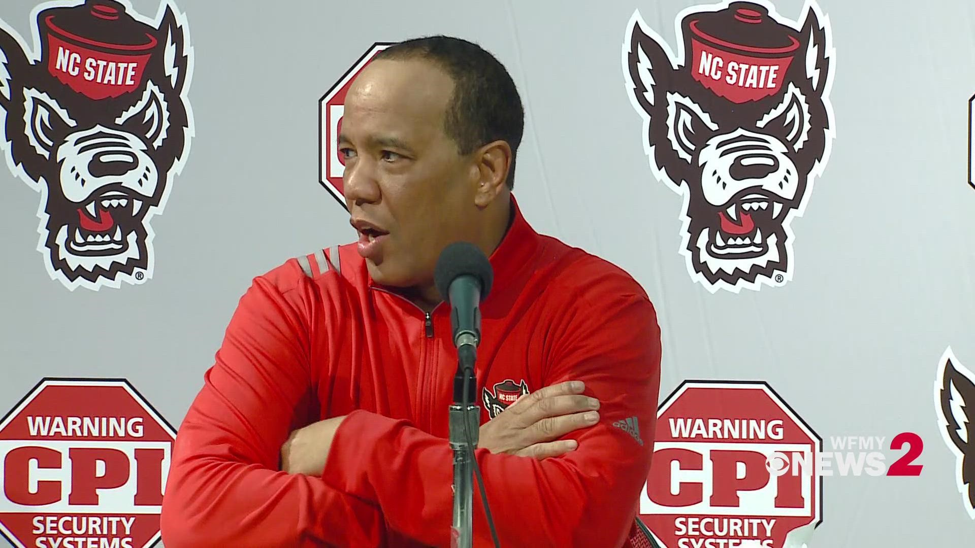 "Man I'm proud of my team." NC State Head Coach Kevin Keatts after win