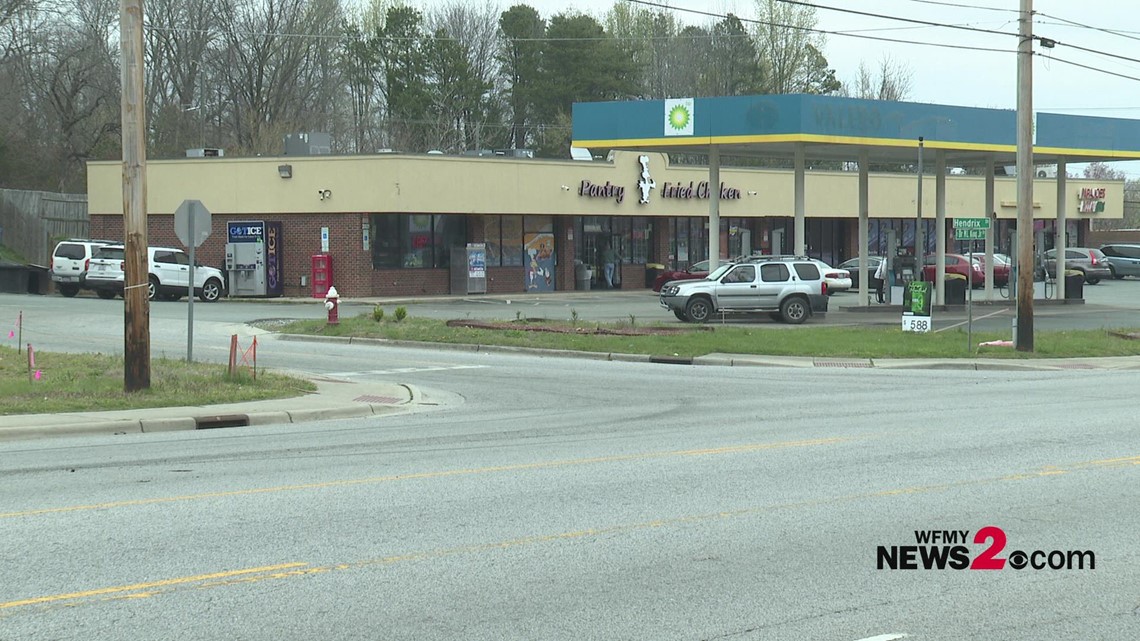 Two shot during filming of music video at the Pantry Fried Chicken in