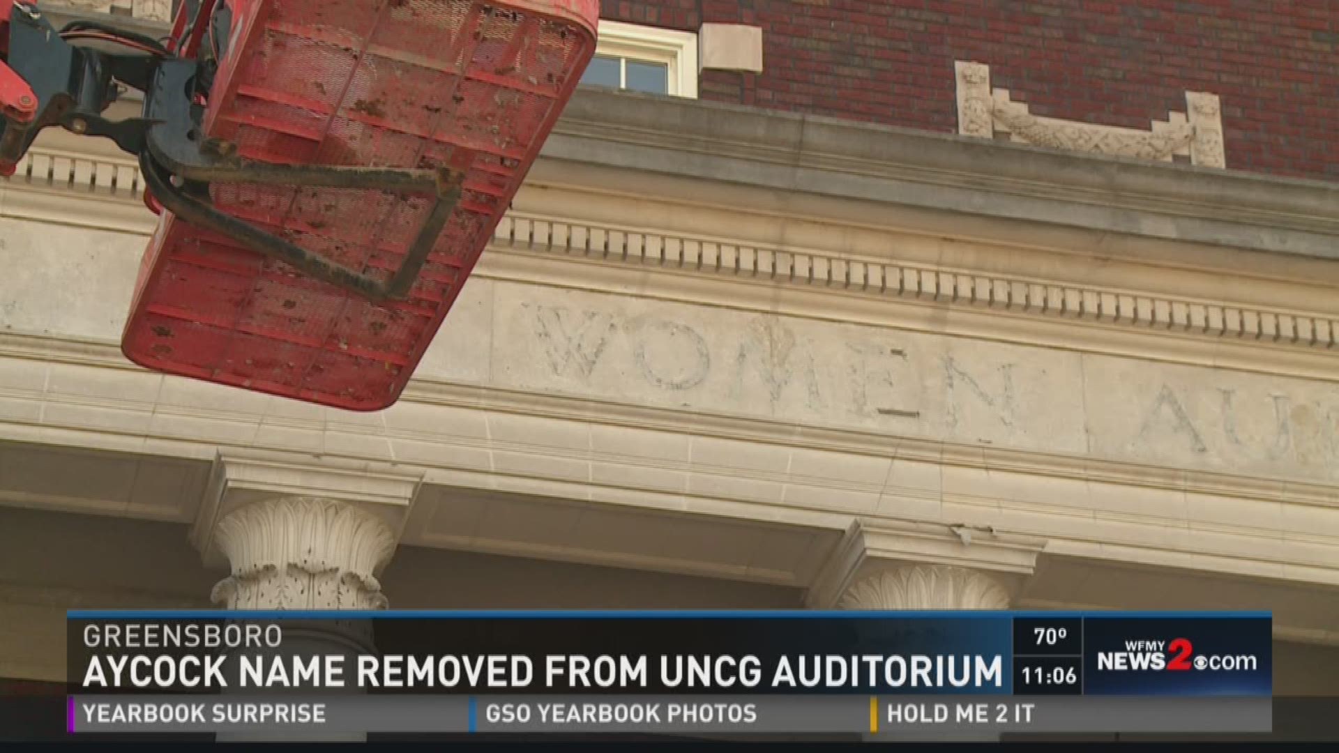 Aycock Name Removed From UNCG Auditorium