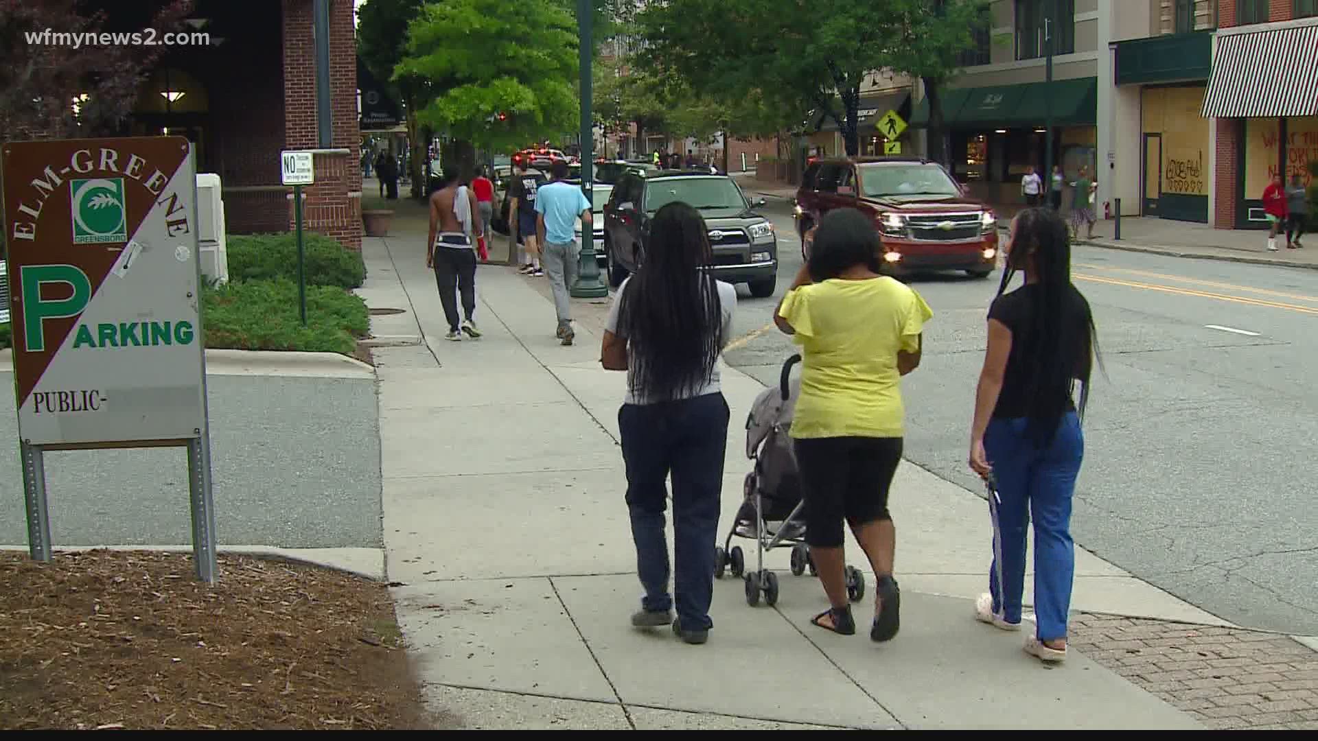 Greensboro streets have seen a lot of action in the last week. The city lifted the curfew Monday, and the streets were quiet.