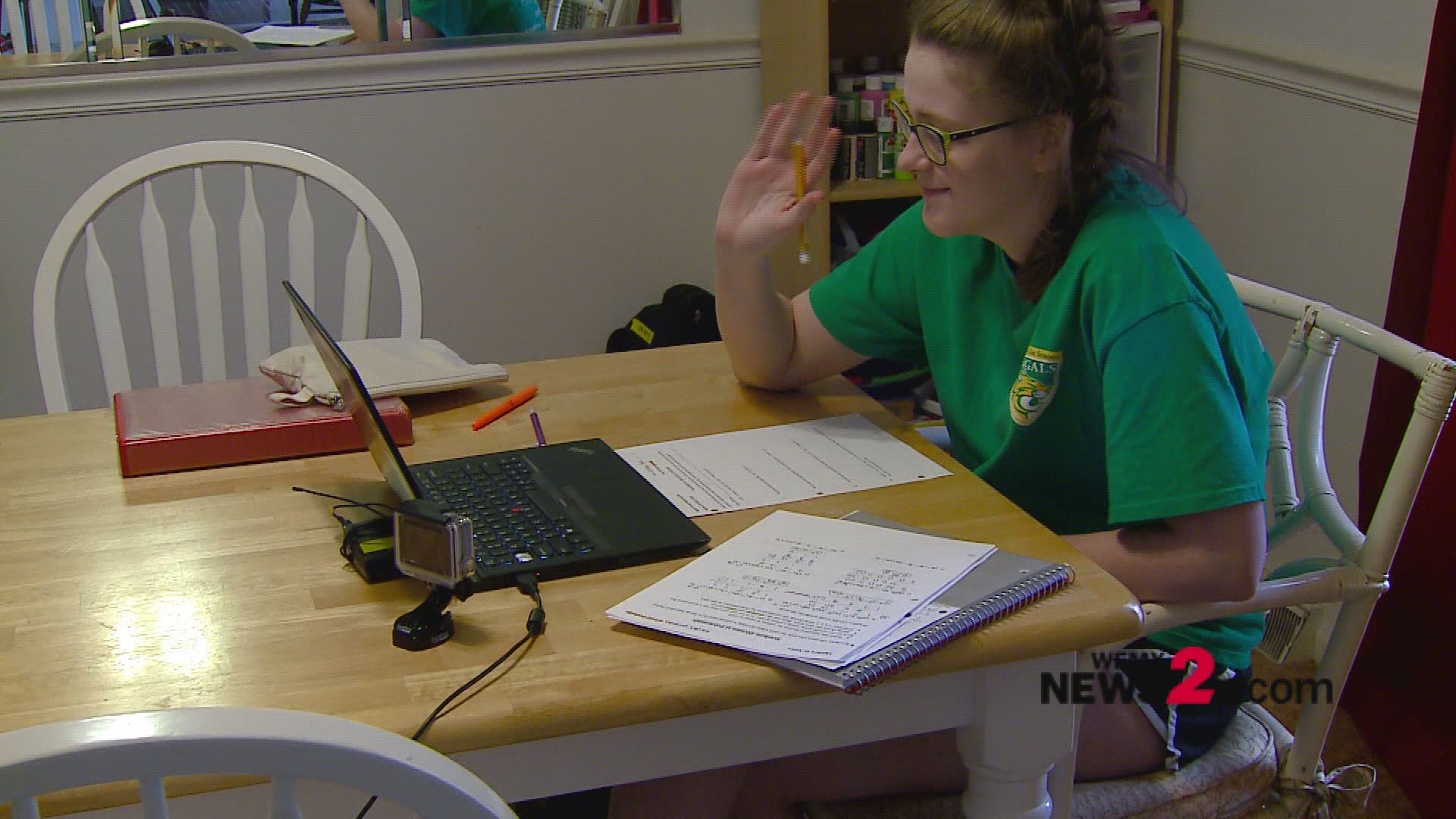 “I miss seeing my friends,” said Emily while attempting math class at home. Students are trying to stay engaged with learning while working from home.