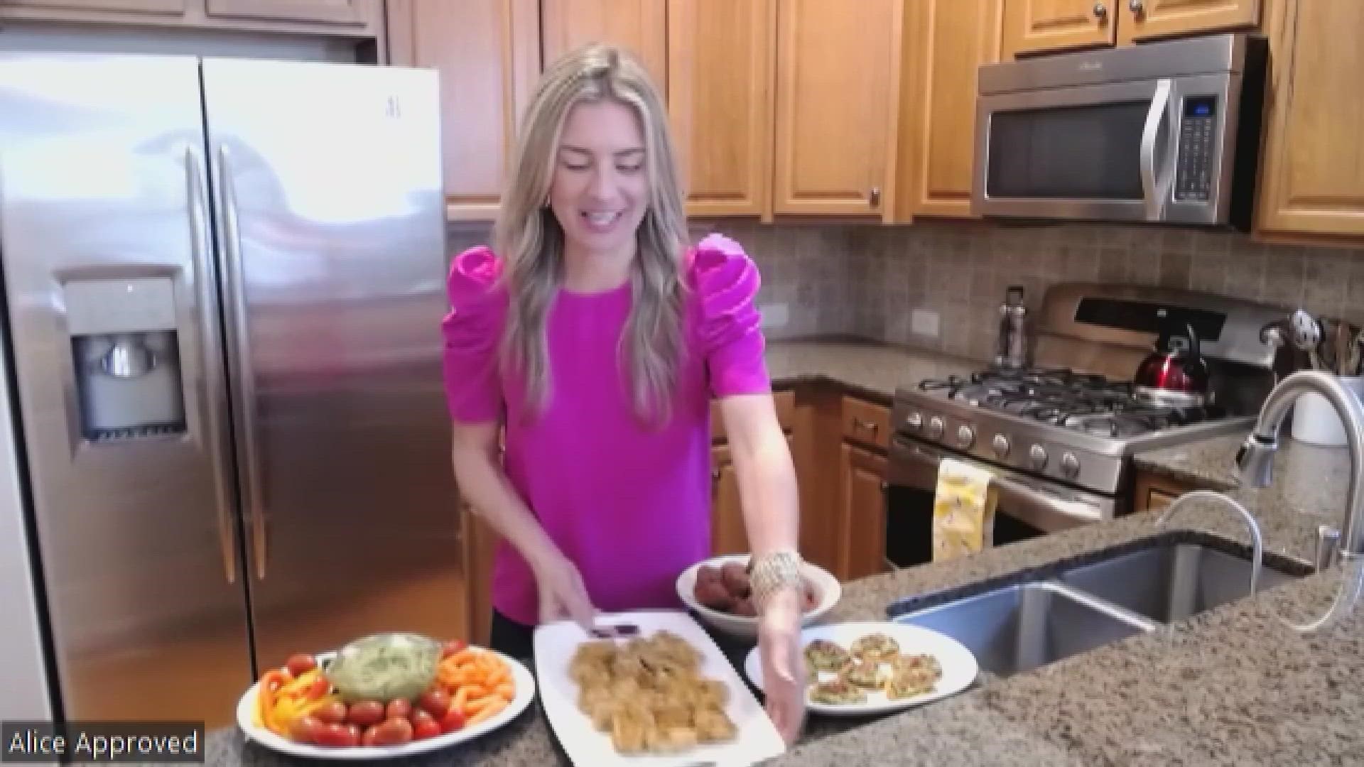 Dietitian and Health Coach Alice Smith shows us some healthy Super Bowl snacks