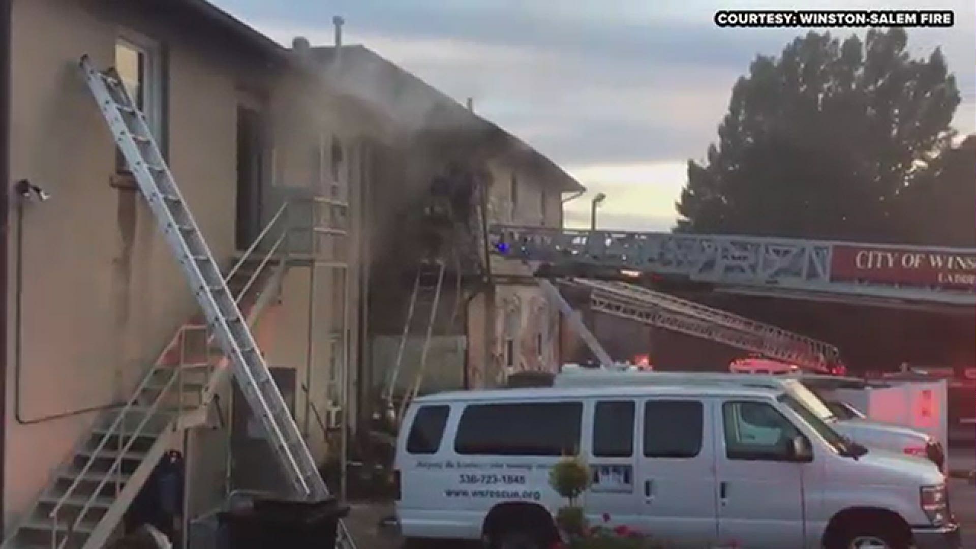 A fire has displaced the homeless at Winston-Salem Rescue Mission.