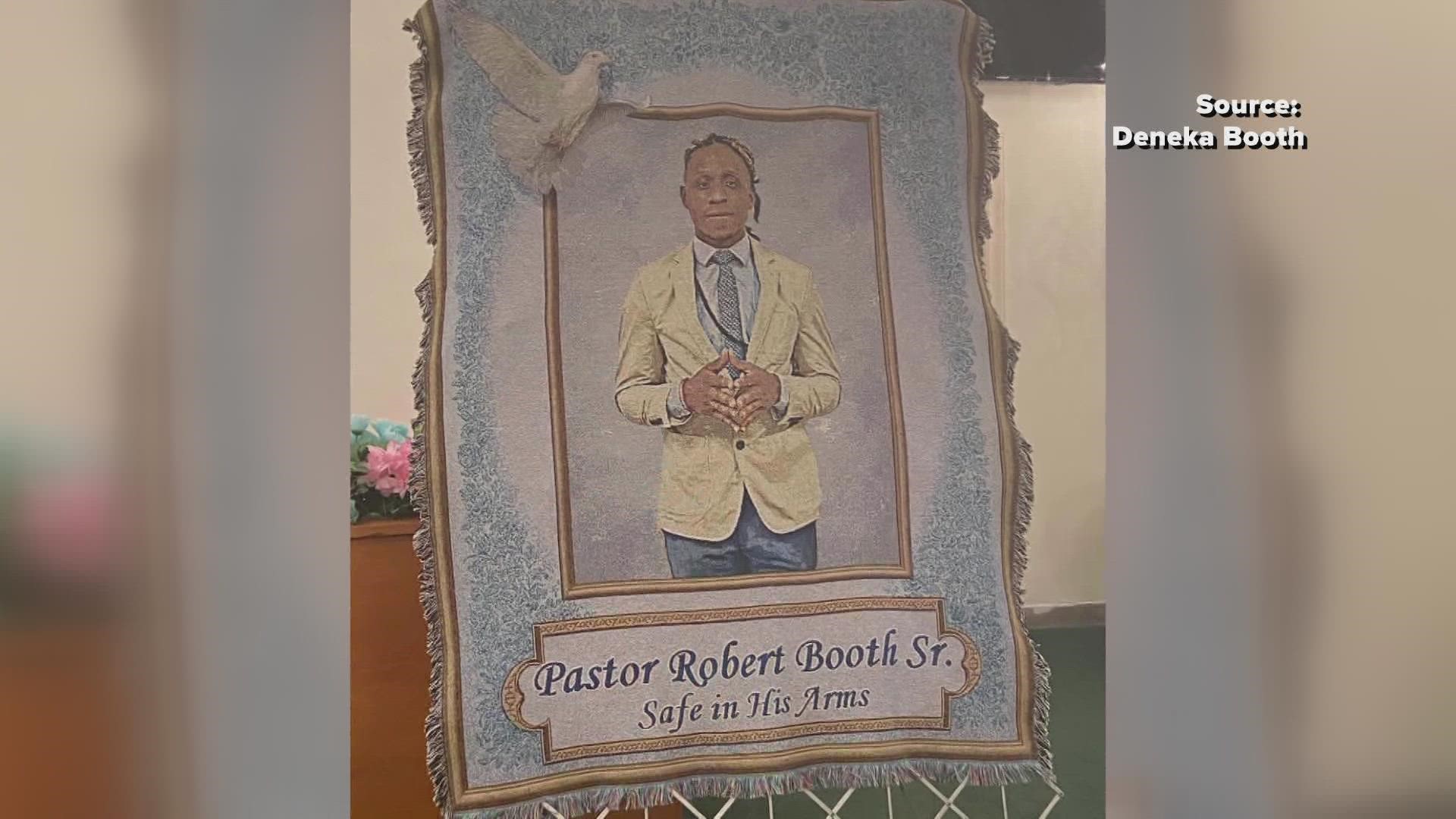 Pastor Robert Booth was shot and killed outside his apartment on May 25, 2021.