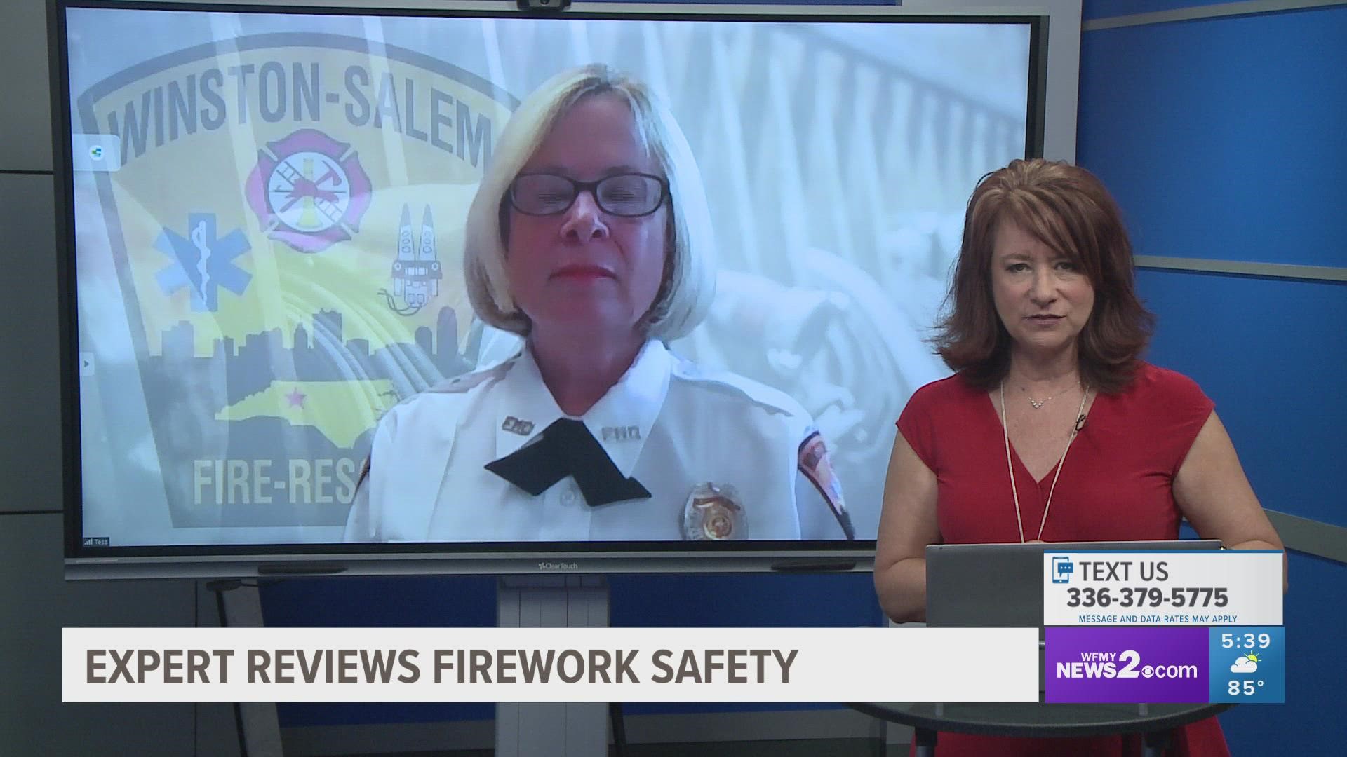 Theresa Knops from the Winston-Salem fire department explains how to handle fireworks safely.