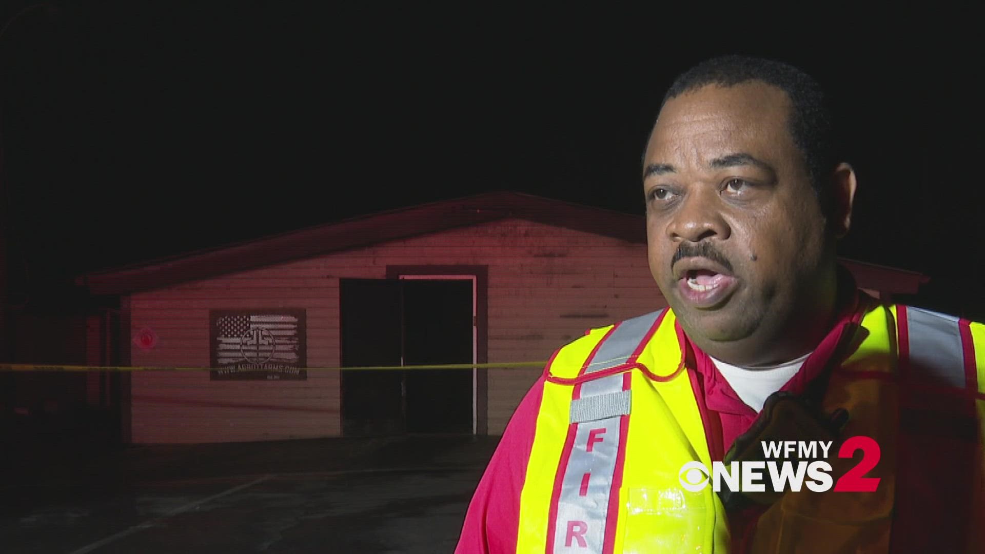 Fire at Betty's Outdoors gas station in Walnut Cove