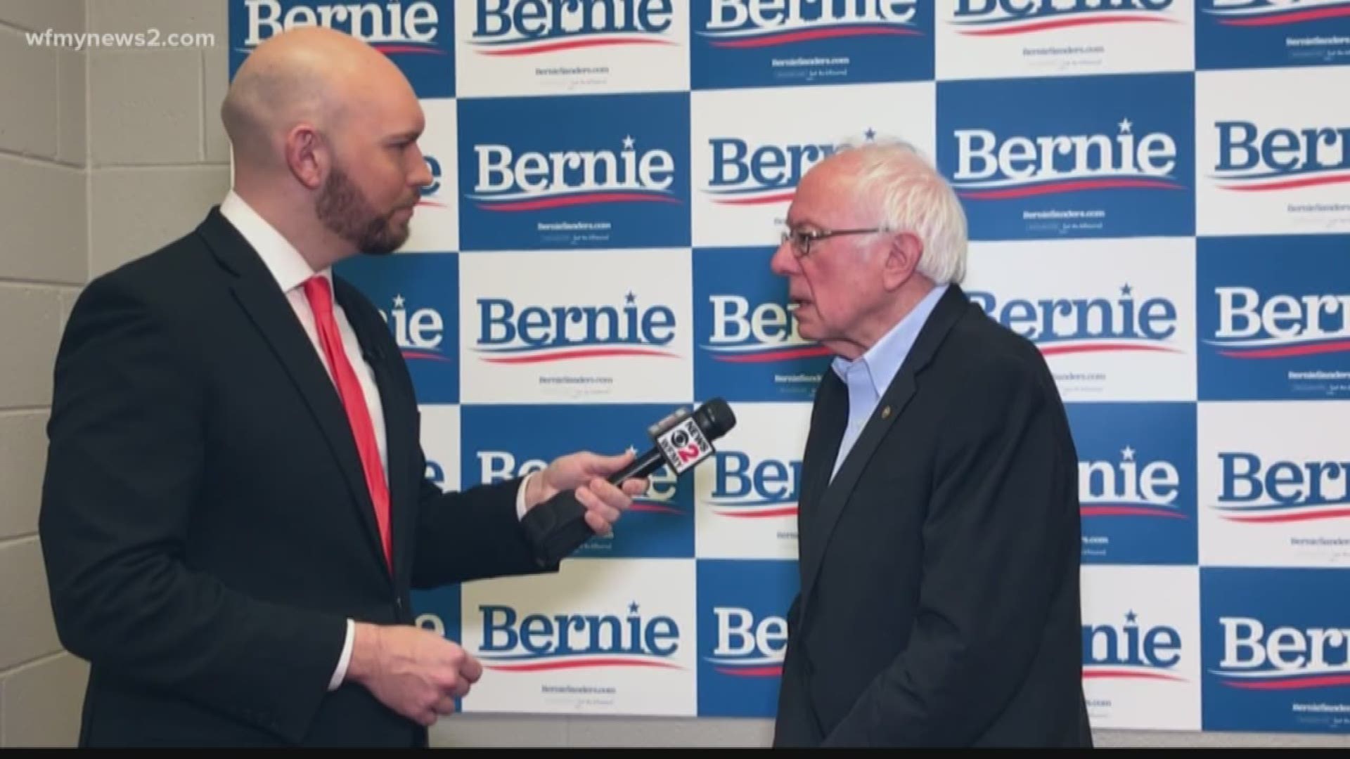 Bernie Sanders brought his campaign to Winston-Salem. After the event, he spoke to WFMY News 2's Ben Briscoe.
