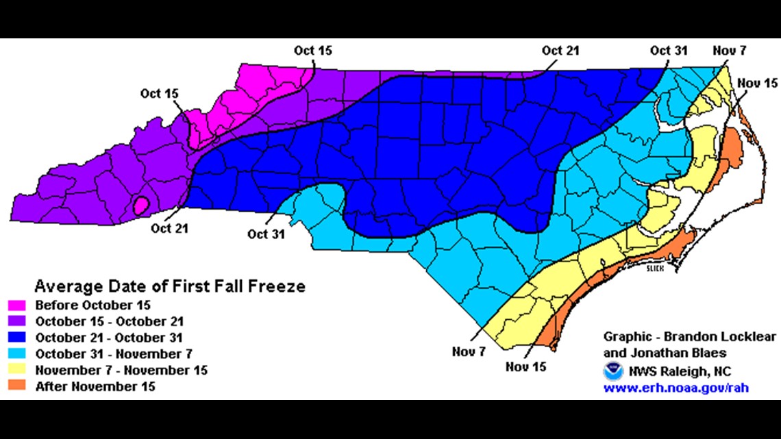 VERIFY When Will Triad See Its First Frost?