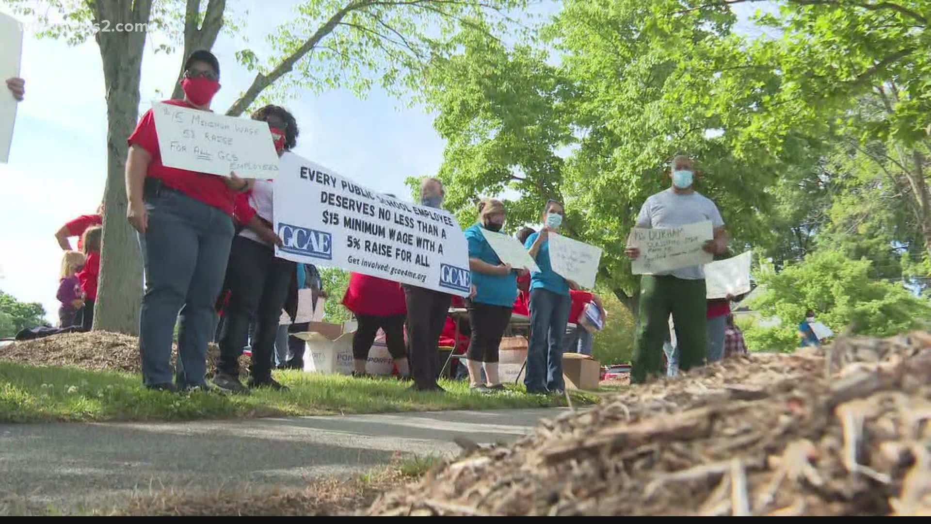 Guilford County teachers want a pay increase to be included in next year's school budget.