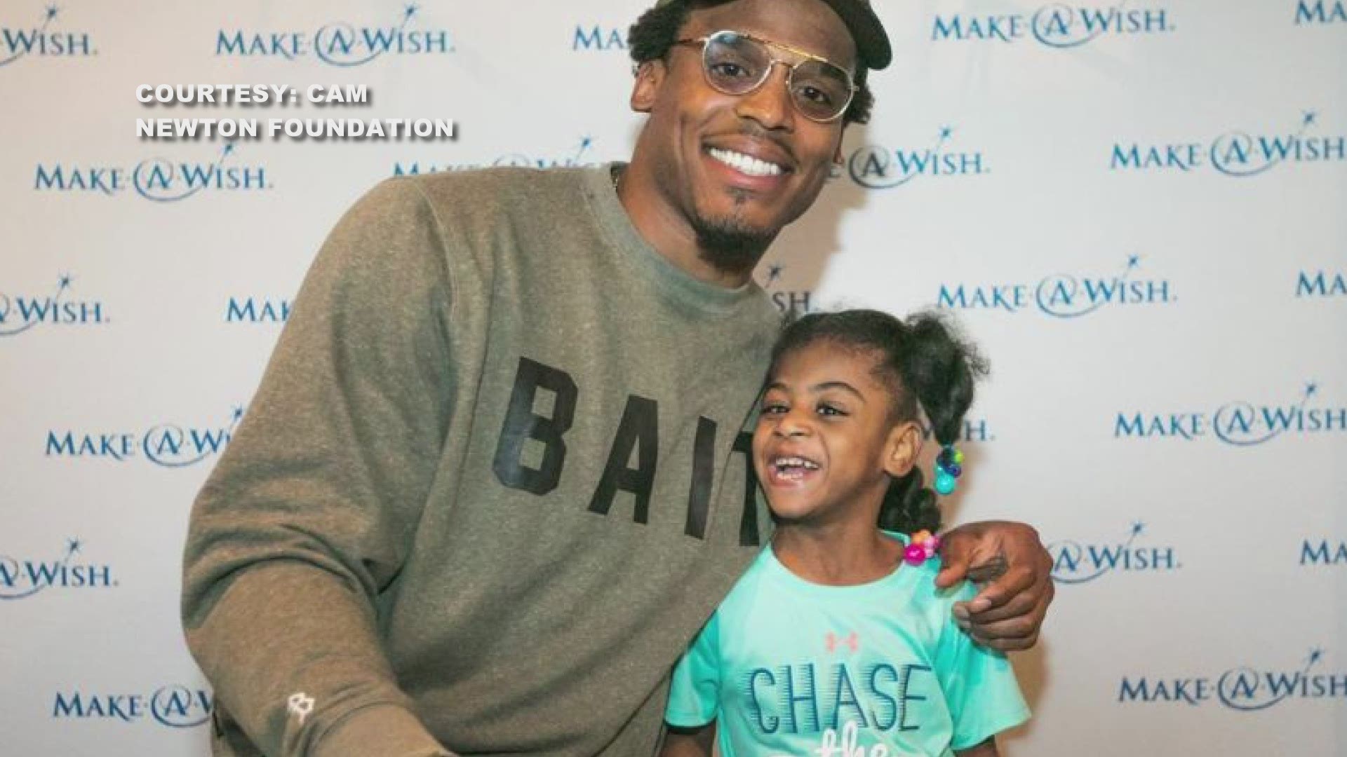 Cam Newton Hangs With Make A Wish Kids