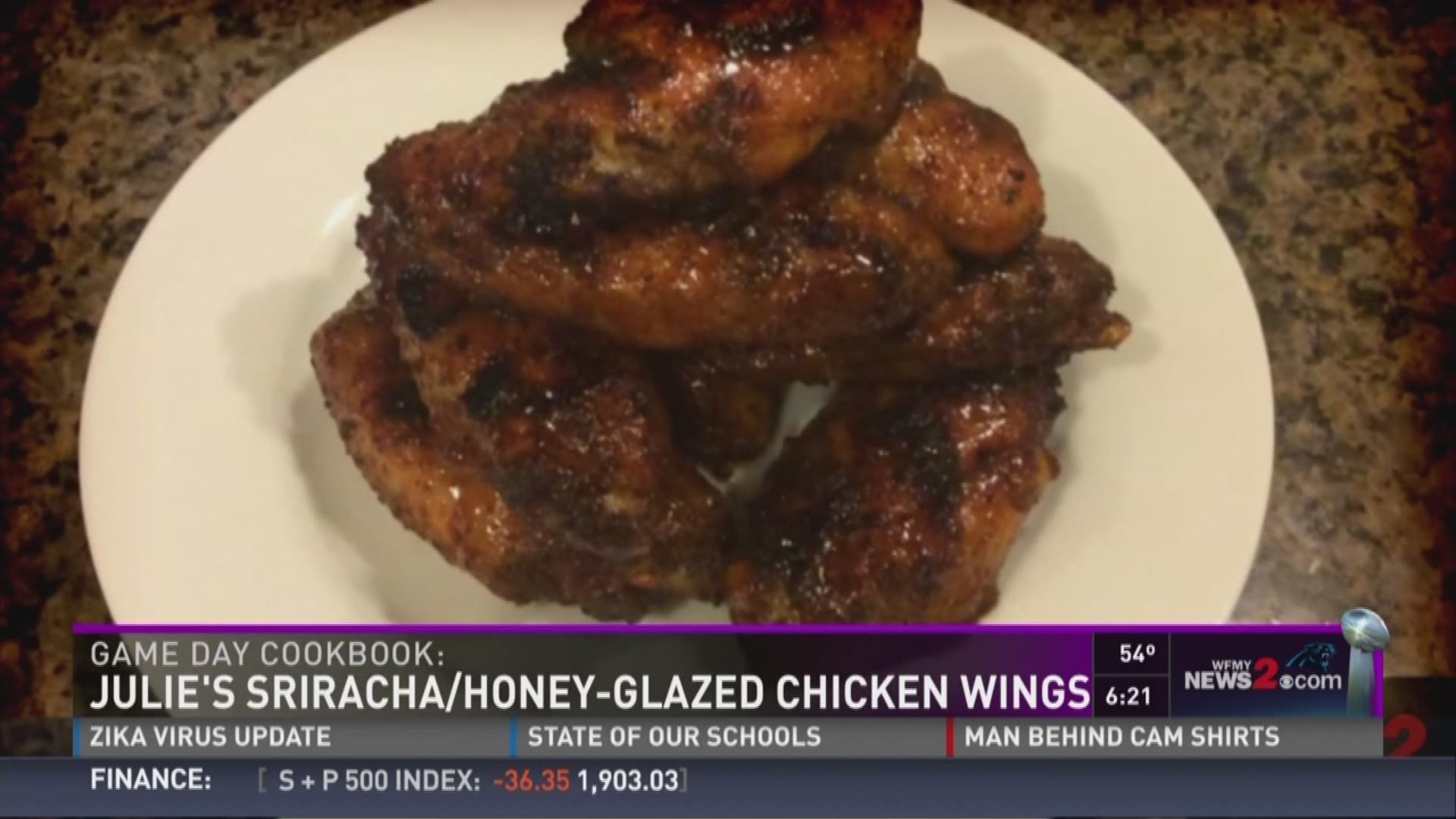 Julie Luck's Sriracha/Honey-Glazed Chicken Wings