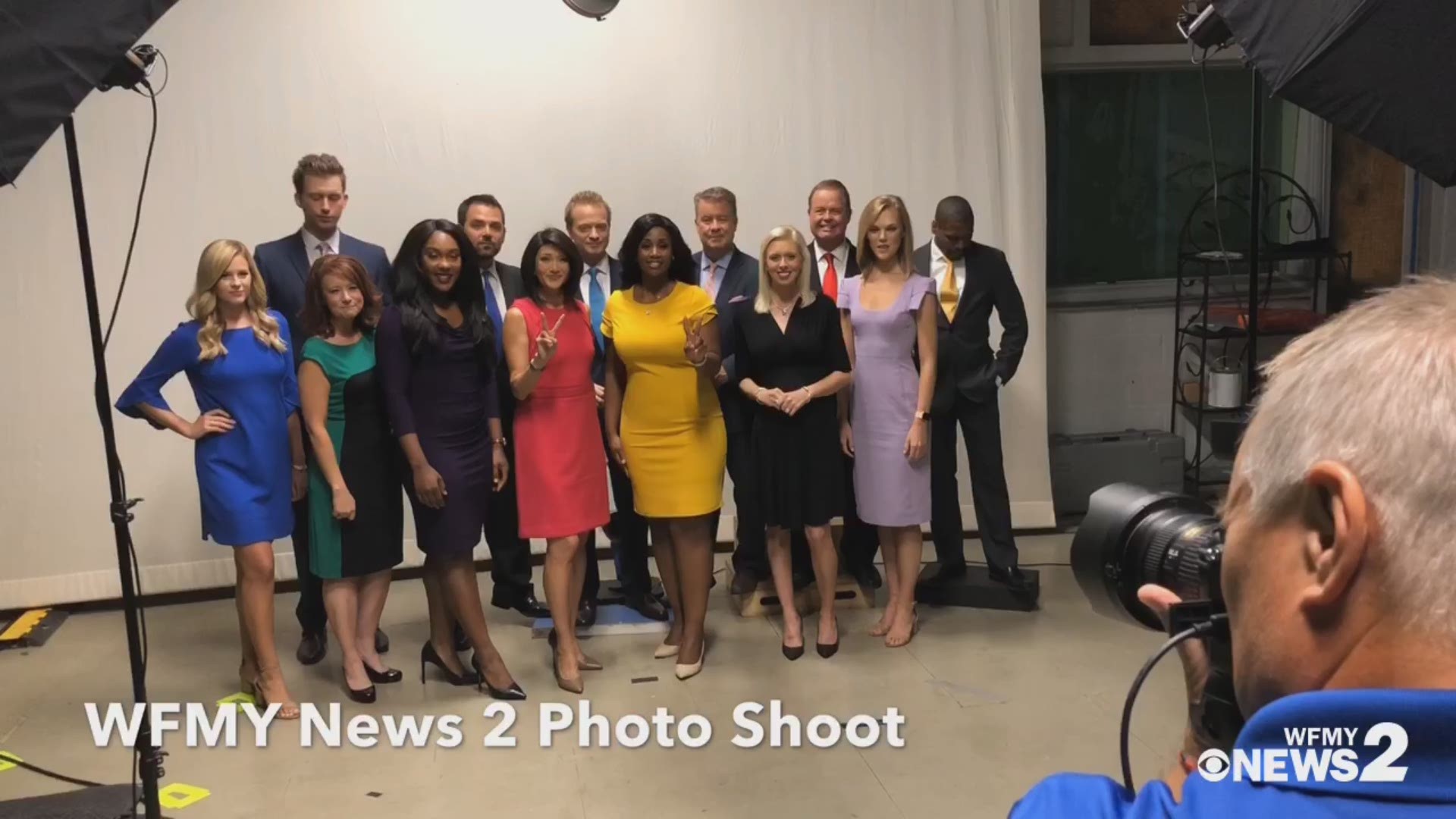 The new fall TV season is almost here. The WFMY News 2 anchors are in fine form now. Here's a behind the scenes look at Monday's staff photo shoot.