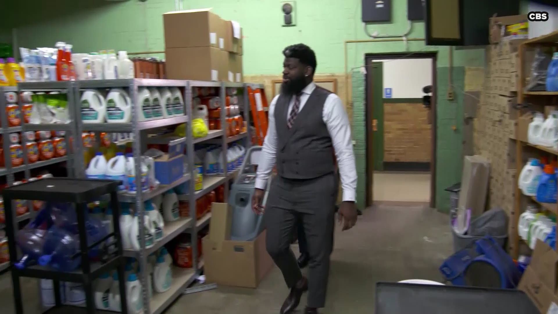 "The big room" at West Side High School in Newark, New Jersey, is where principal Akbar Cook stores hundreds of donated bottles of laundry detergent, fabric softener and dryer sheets. The big room was a solution to a big problem.