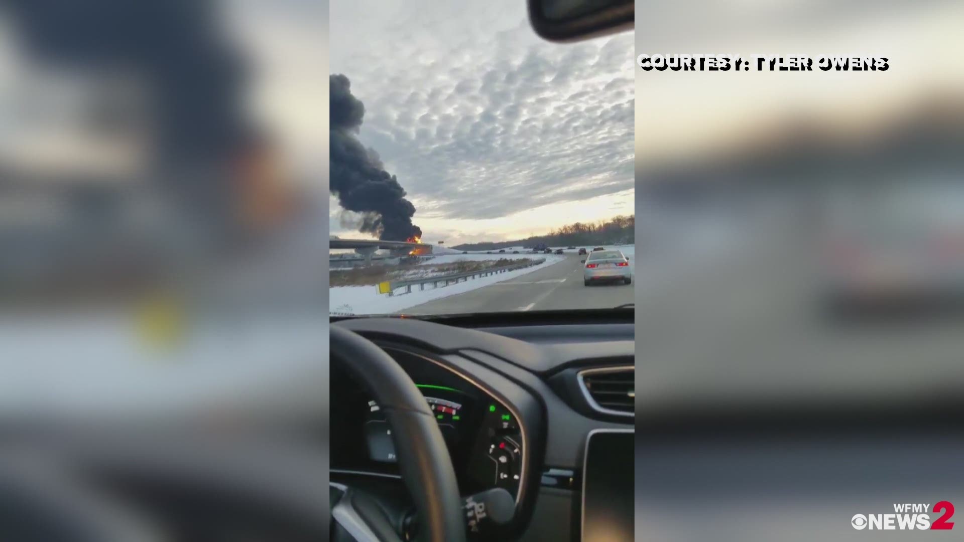 Huge Flames, Smoke Rise From Greensboro Crash