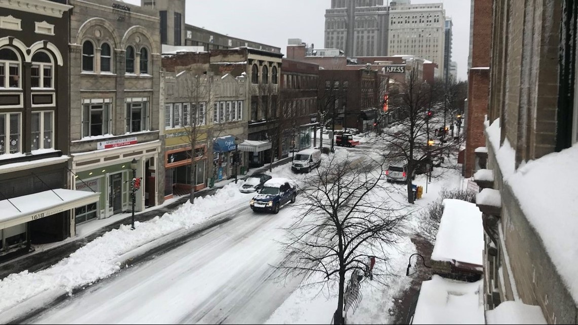 PHOTOS Major Winter Snow Storm Hits North Carolina