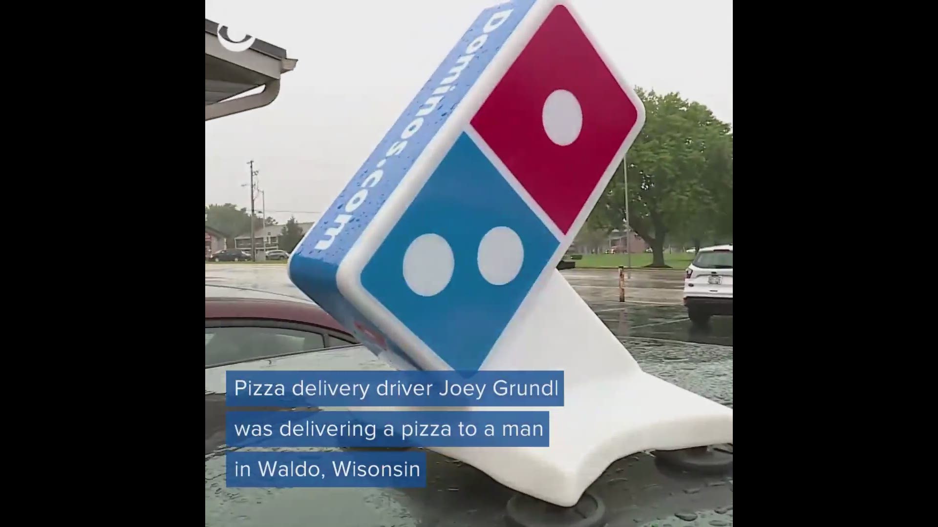The delivery driver said he arrived at a home Thursday in Sheboygan County, Wisconsin, and was greeted by a couple at the door. While the man was paying for the pizza, the woman, who had a black eye, mouthed "help me" and "call the police" to the driver,