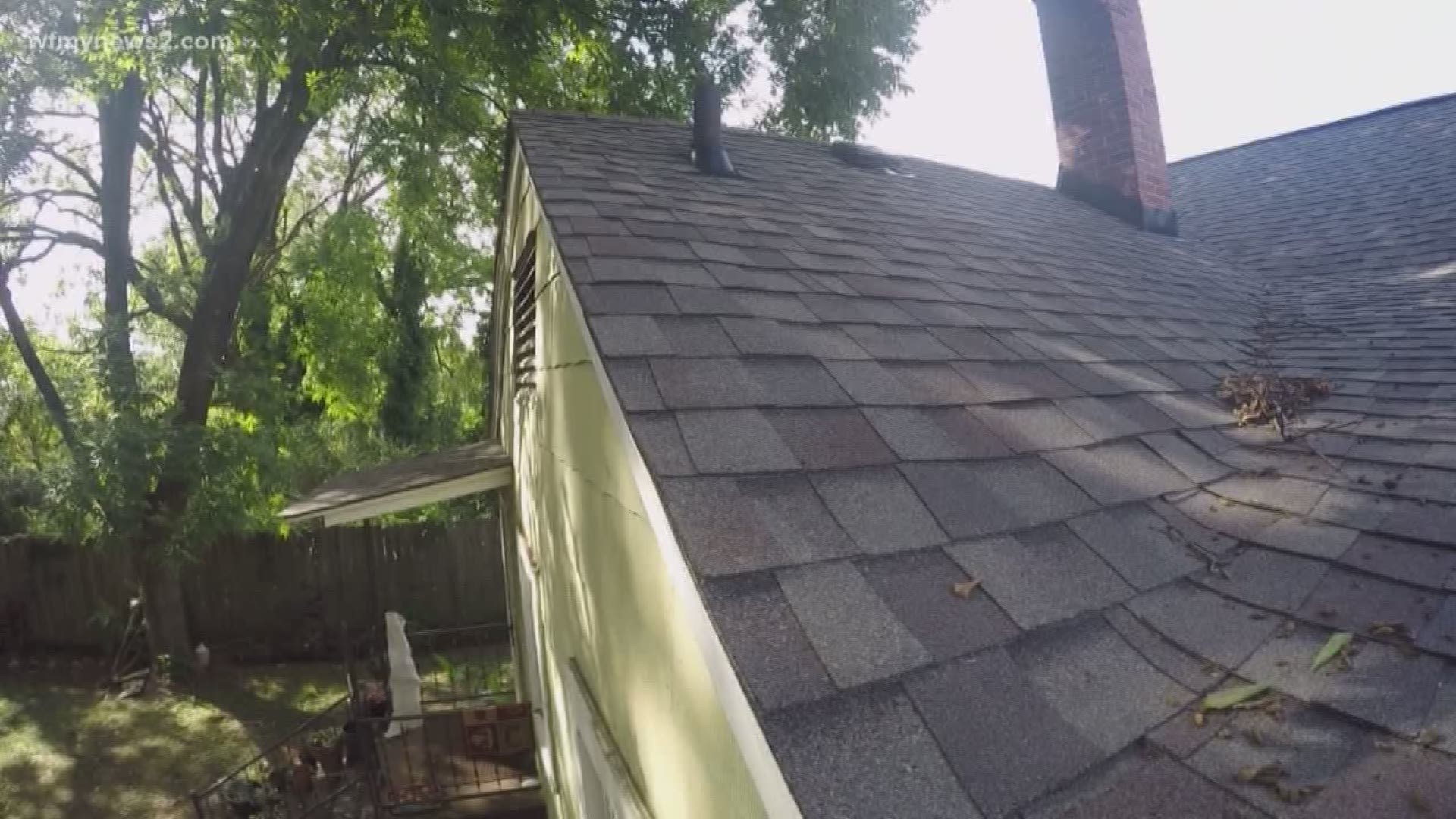 A woman had a tarp on her roof as a way to stop leaks. Eventually, she hired a man to fix it. Problem is, he didn’t.