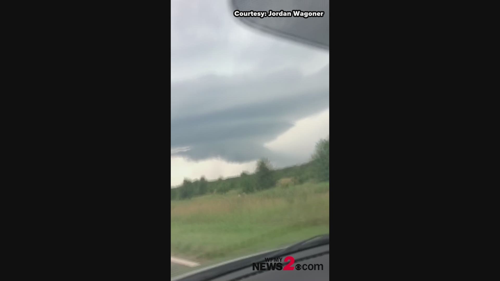 Jordan Wagoner shared this video of the wall cloud. We're not sure where he shot the video from, but we know the cloud formed over Guilford County and moved into Alamance County.