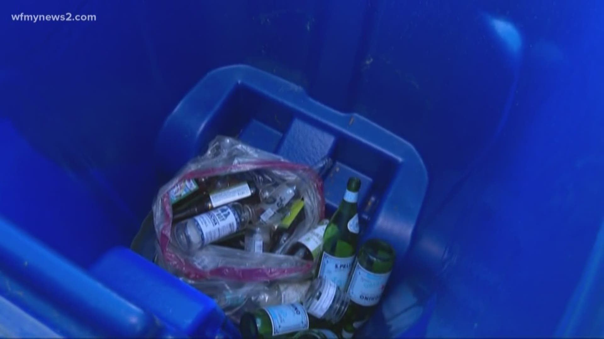 Although the new glass recycling policy has gone into effect, Greensboro's recycling center is still receiving curbside recycling with glass in it which city officials say creates problem.